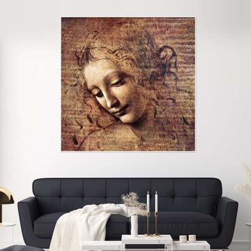 Posterlounge Poster Leonardo da Vinci, Die Scapigliata, Illustration