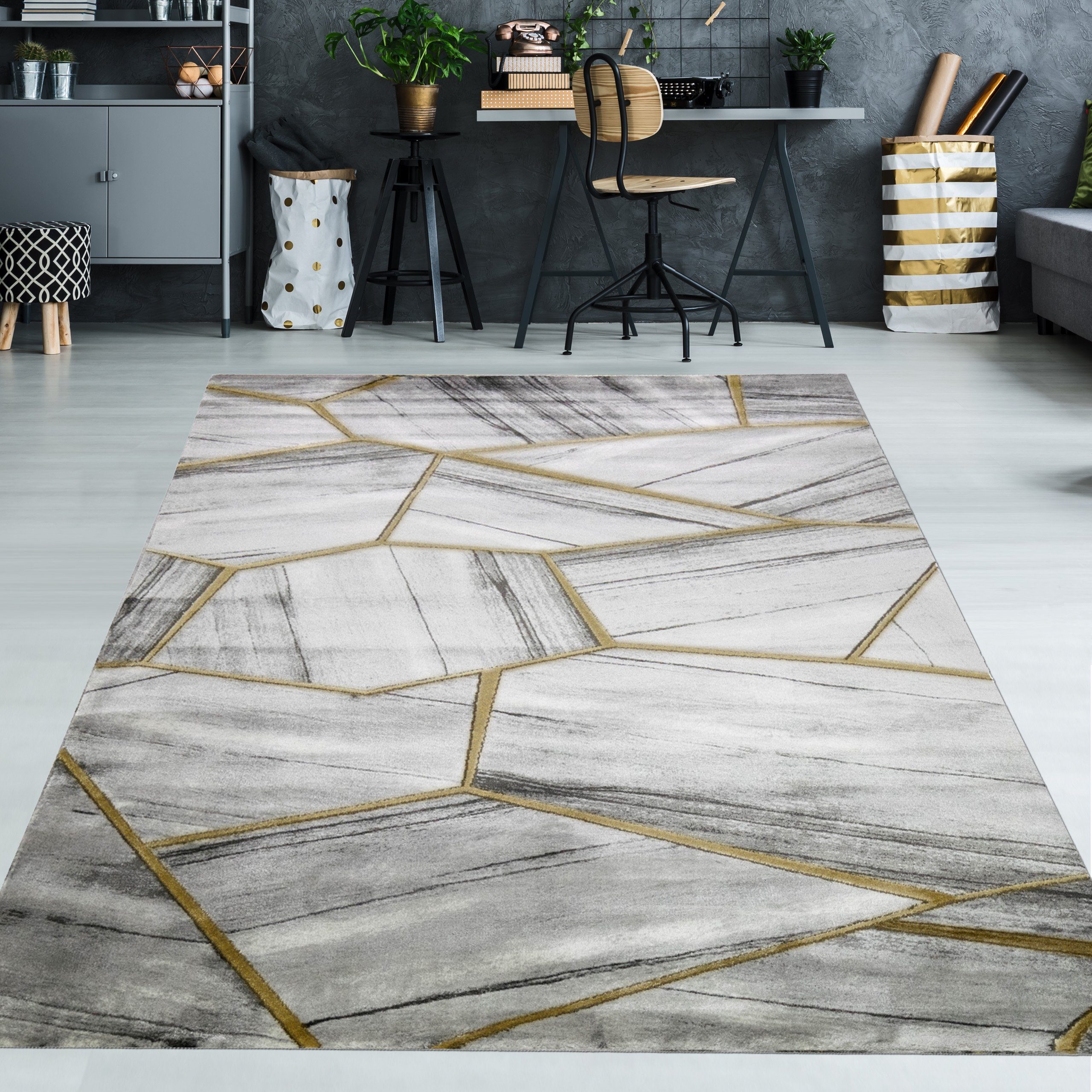 TeppichHome24 Teppich Wohnzimmerteppich geometrisches Muster in günstig online kaufen