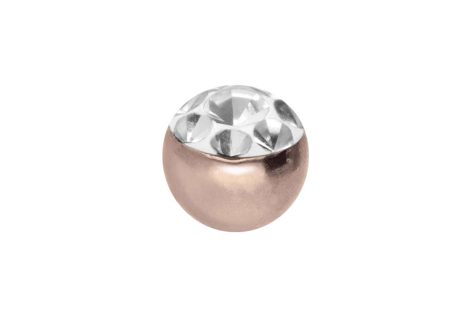 PIERCINGLINE Piercing-Set Chirurgenstahl Schraubkugel MULTIKRISTALLE (Schraub-Aufsätze, 1-tlg)