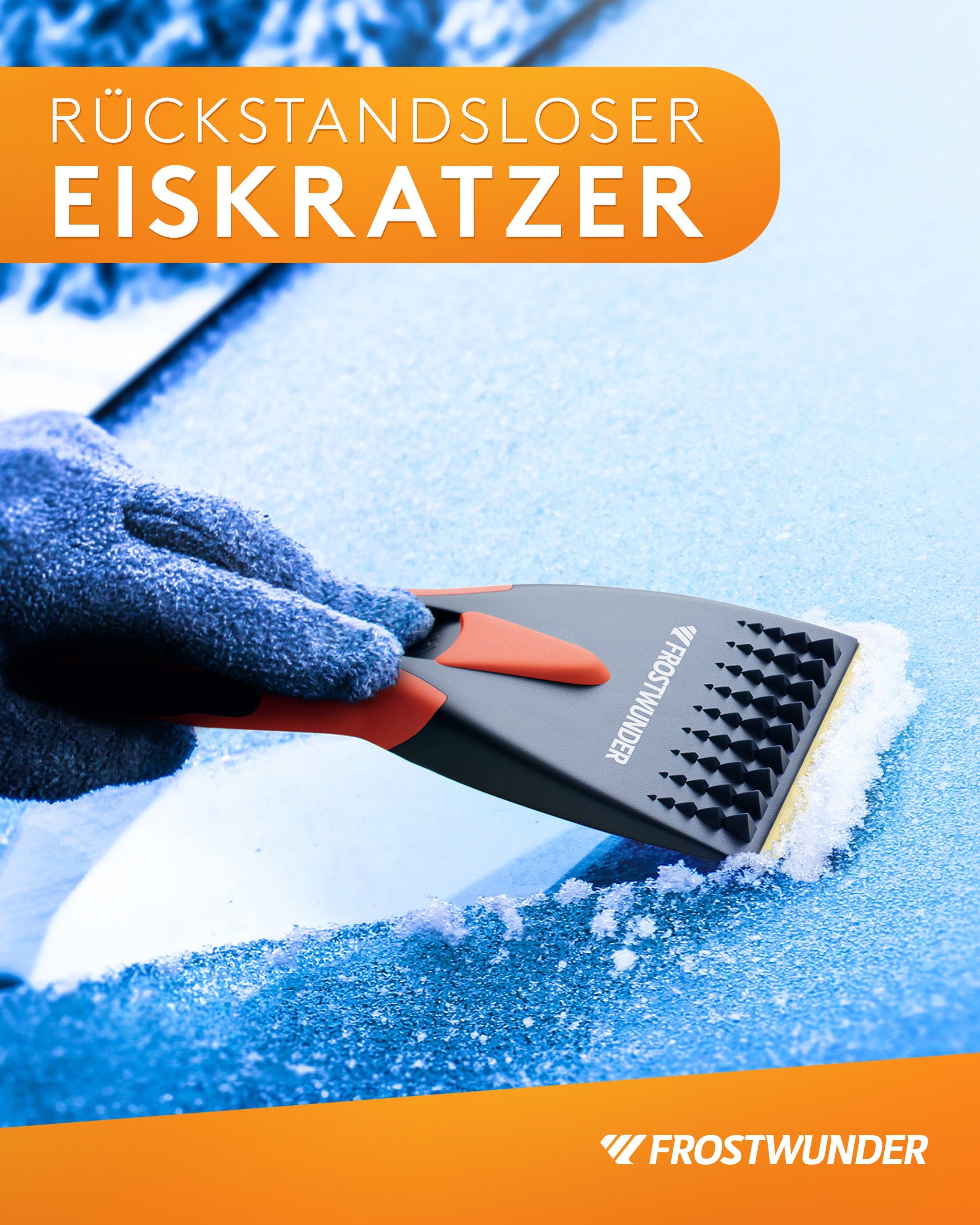 [Made Eiskratzer in Eiskratzer Eiskratzer Auto recycelter 100% Messingklinge Germany] FROSTWUNDER Messingklinge