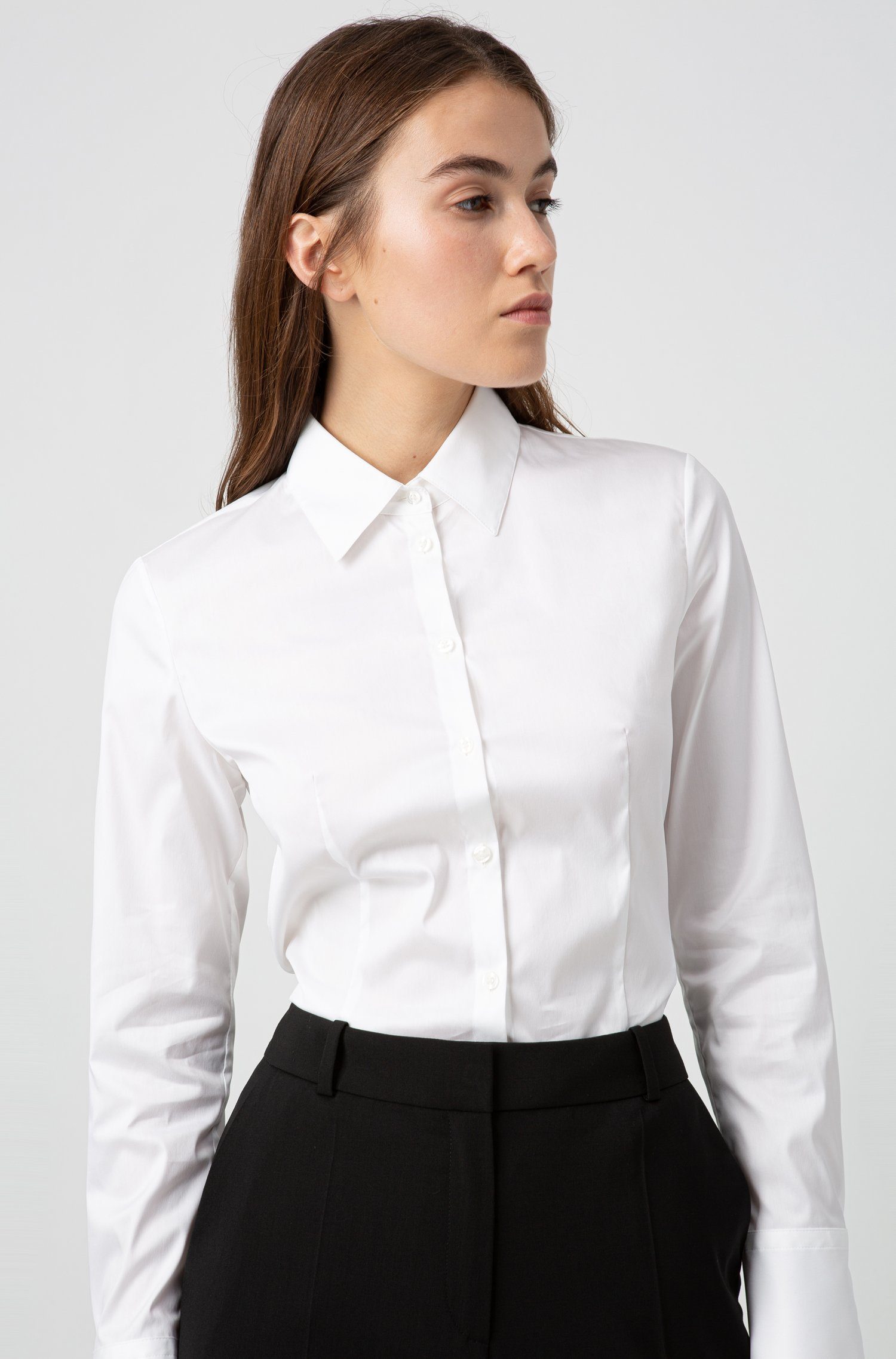 HUGO Klassische Bluse The Fitted Shirt (1-tlg)