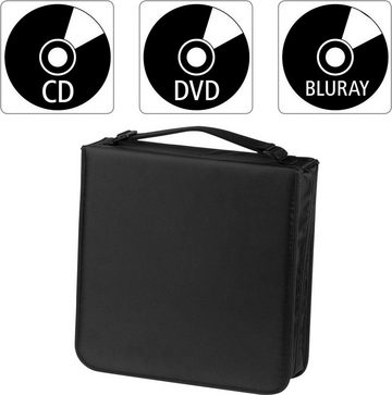 Hama DVD-Hülle CD Tasche, mit Hüllen zur Aufbewahrung von 208 CDs, DVDs und Blue-Rays