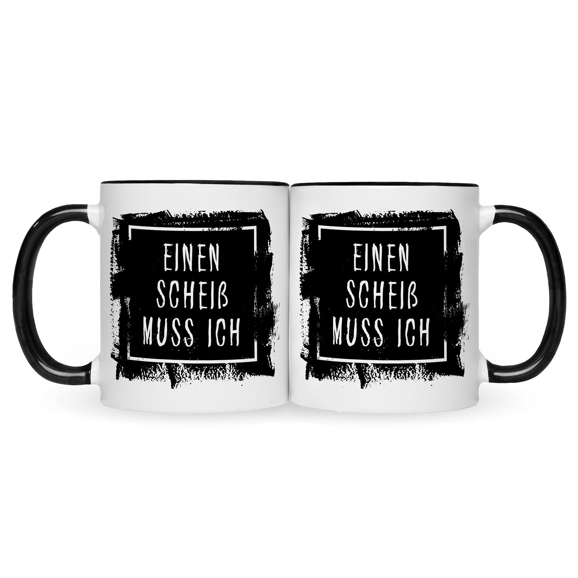 für mit Ihn für Papa Männer GRAVURZEILE & Mama ich - Schwarz muss Geschenk Bedruckte - Scheiß Einen - Vatertag - Weihnachten Tasse - Valentinstag Geburtstag Tasse Muttertag Weiß Lustige Freunde Sie Spruch & für Frauen Geschenke