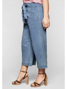 Sheego Stretch-Jeans Große Größen mit High-Waist-Bund und Bindegürtel