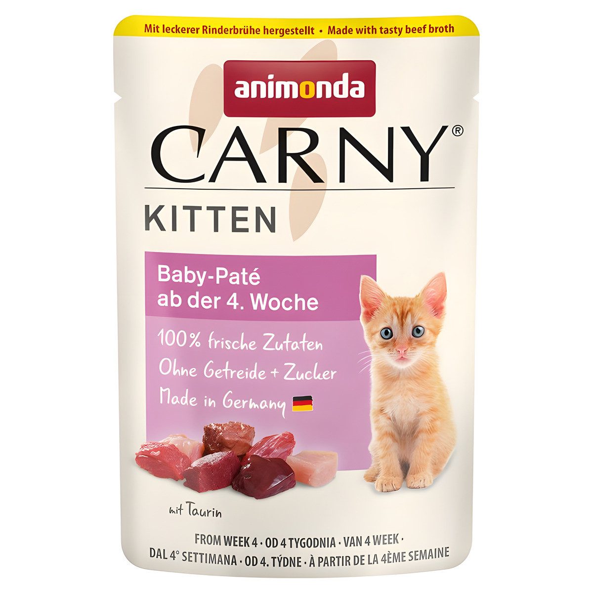 Animonda Carny Kitten Baby-Paté 85 g - 12 Stück, Nassfutter für: Katze