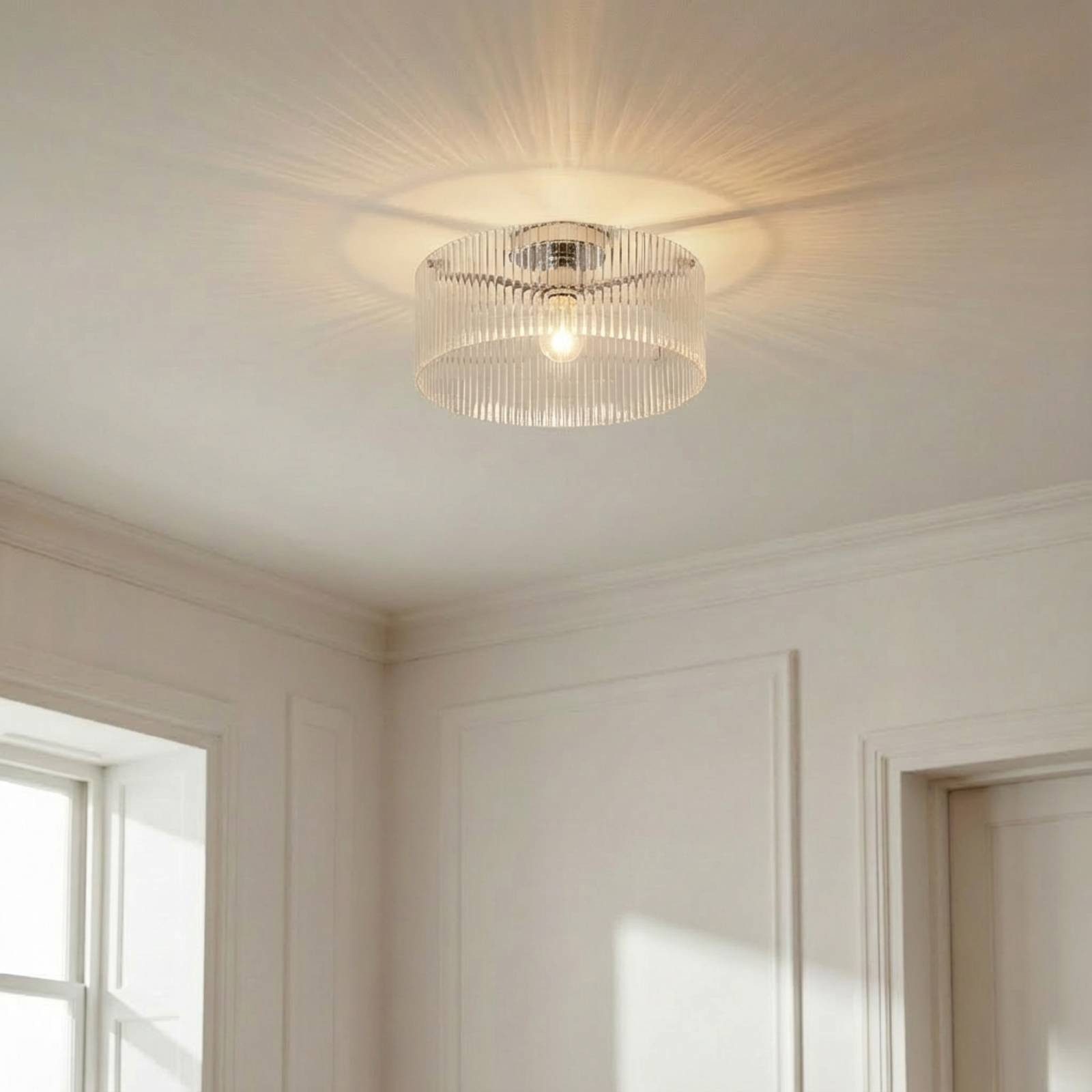 Lucande Deckenleuchten Meritt, Glas Transparent IP20, 1 x 15 W LED