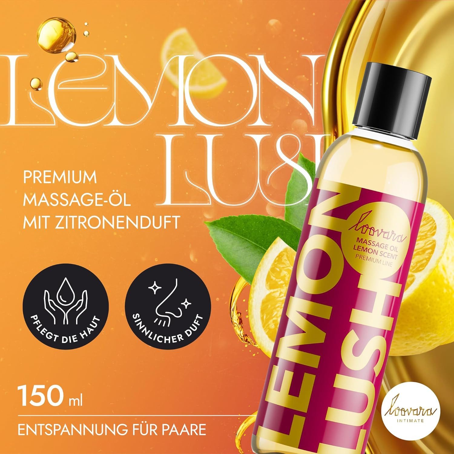 Loovara Massageöl Premium Linie 150ml, pflegend, auf Basis natürlicher Rohstoffe