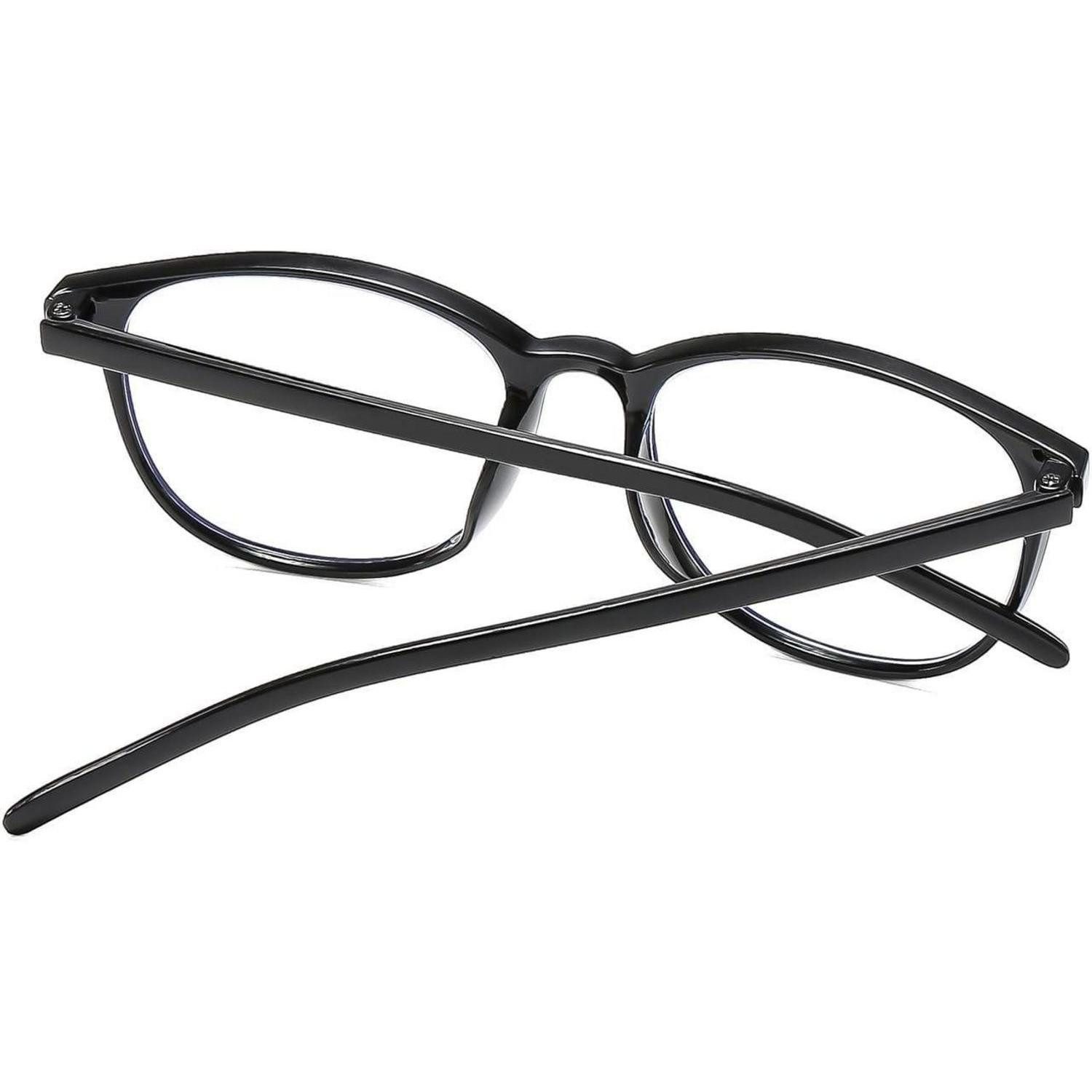 LuxusKollektion Brille Blaulichtfilter Brille Damen/Herren Rund Schwarz -4.5