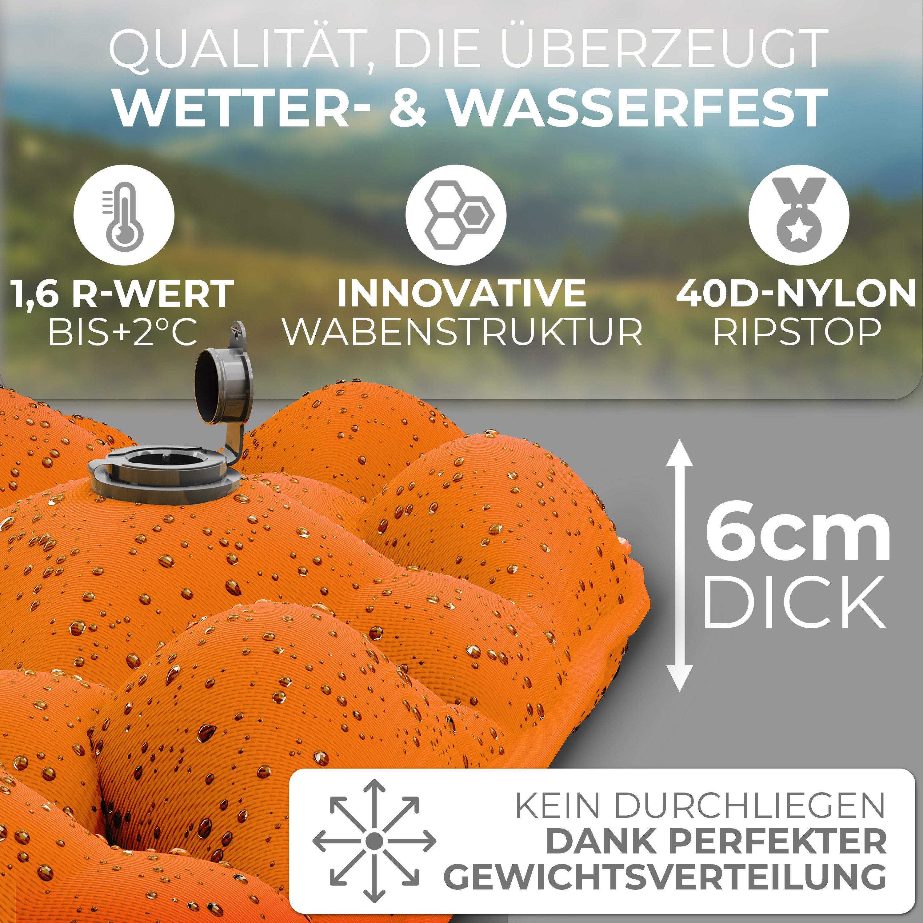 Alpenwert Isomatte Outdoor Camping Schlafmatte Aufblasbar günstig online kaufen