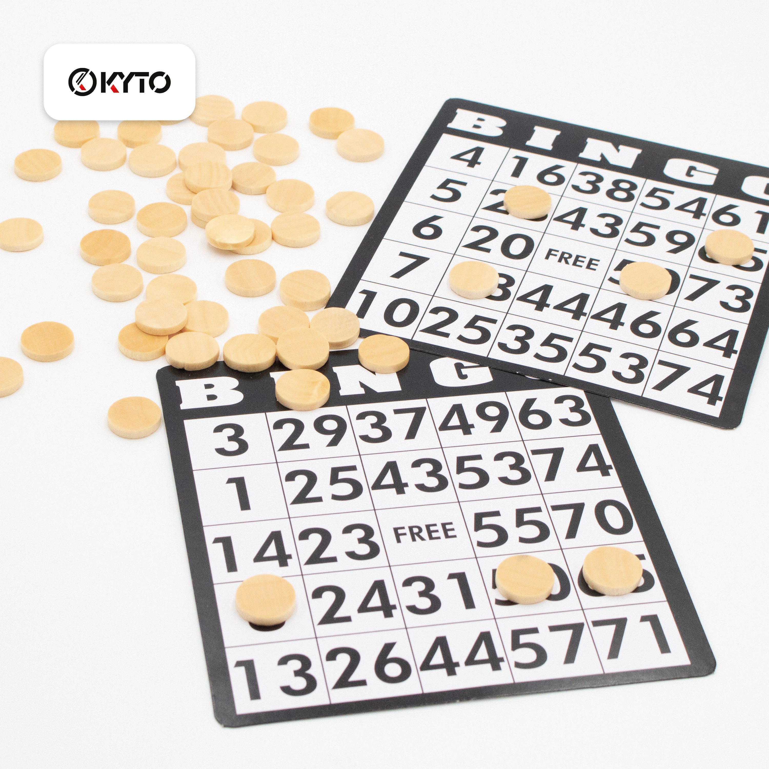 Kyto Lernspielzeug Kyto Bingo Holz Chips 150 hochwertige Holzchips (14x3 mm)