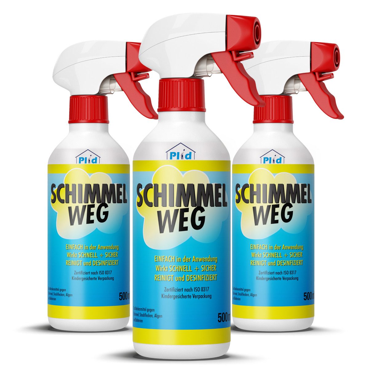 plid Anti-Schimmelspray / Schimmelentferner Schimmelspray Chlorhaltig Schimmelentferner (INNOVATIVER HAFTEFFEKT)