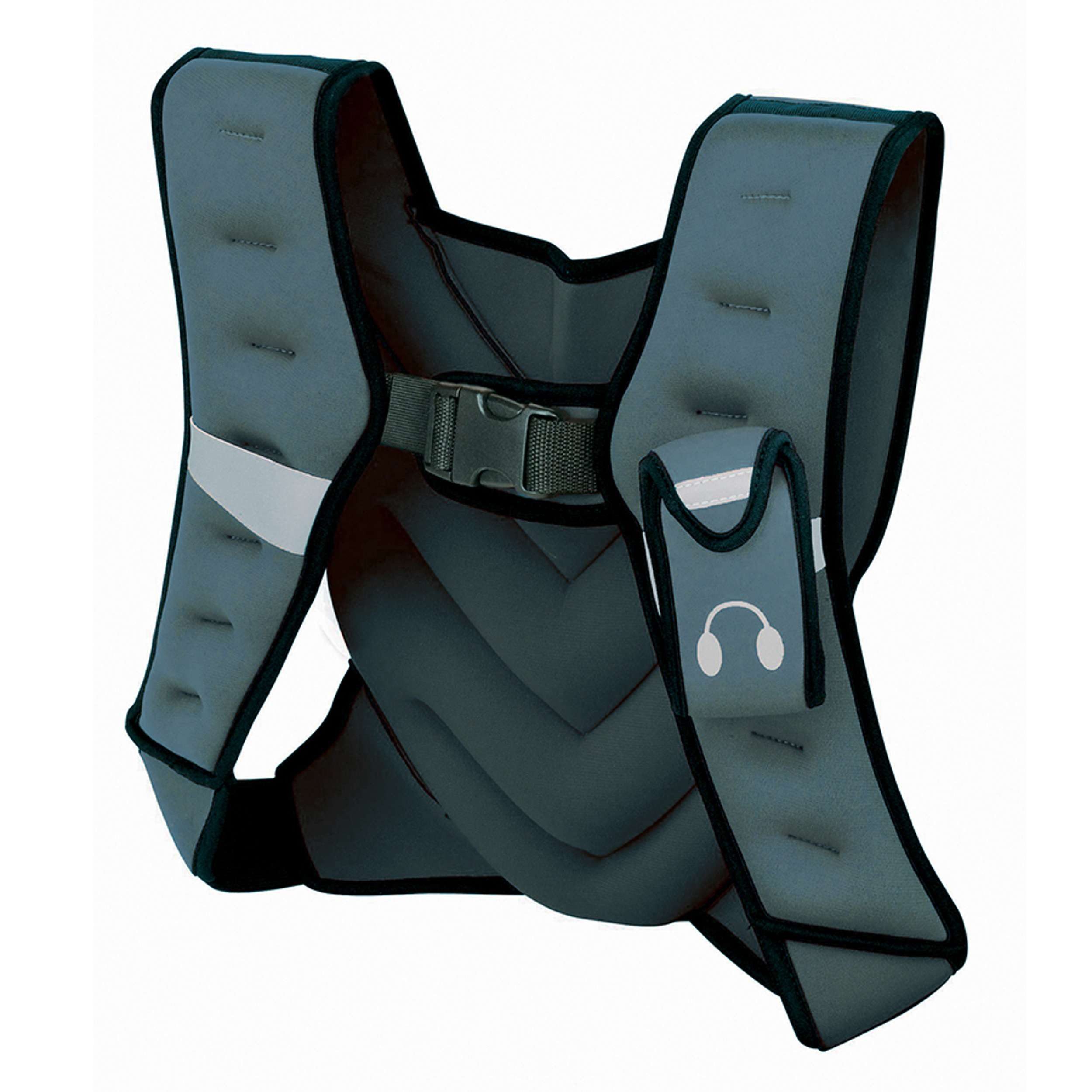 Tunturi Gewichtsweste Gewichtsweste zum Laufen - Unisex Weste mit 5 kg Gewicht - Verstellbar