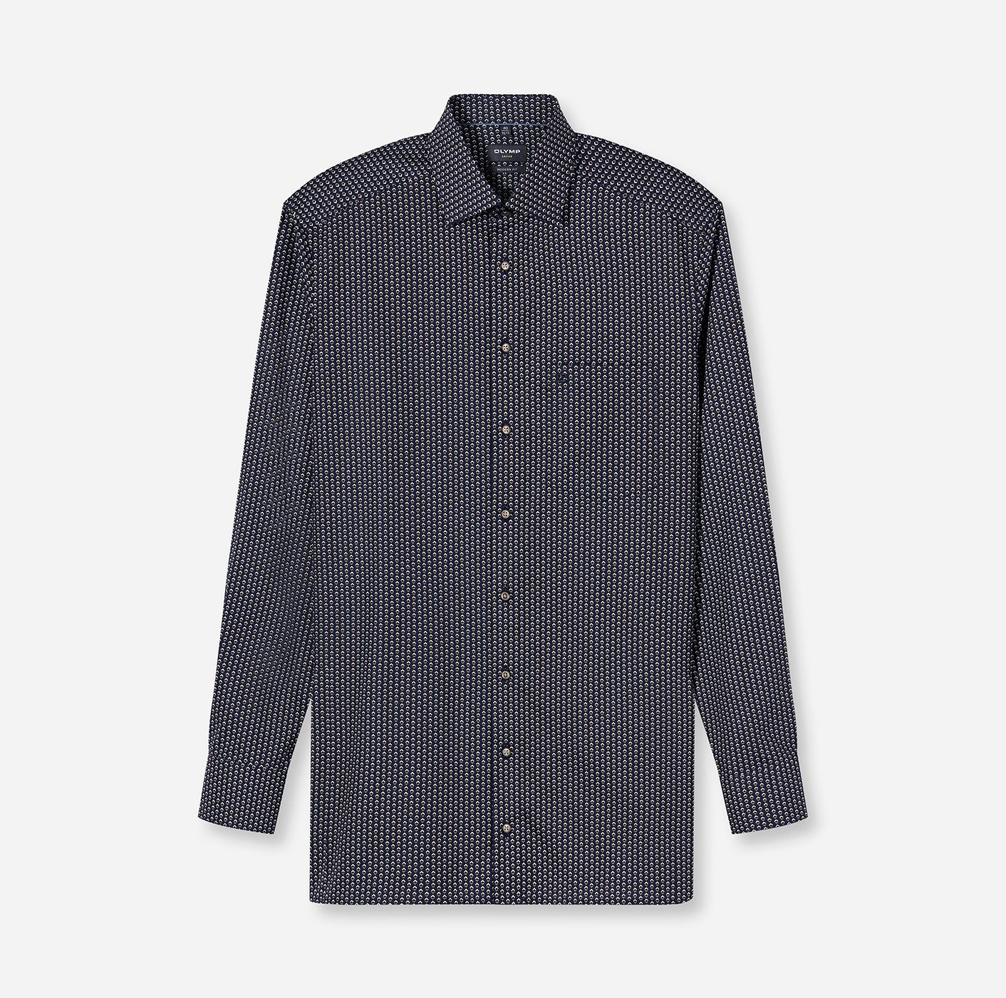 OLYMP Langarmhemd Luxor graphisches Muster, modern fit, Businesshemd, New-K günstig online kaufen