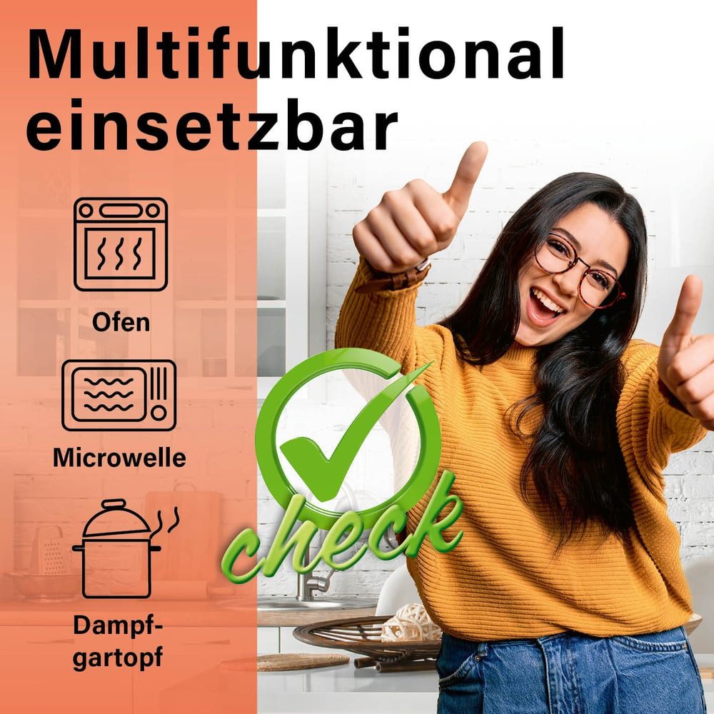 GOURMETmaxx Backpapier Backpapier mit Antihaftbesachichtung, Airfryer Heißluftfritteuse Einwegschalen Baking Paper 200 Stück