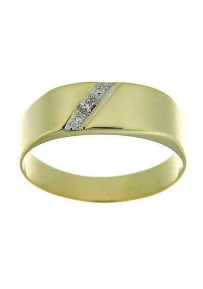 Firetti Goldring Ювелірні вироби Geschenk Gold 333 Herrenring Goldring Siegelring, mit Diamant