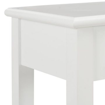 furnicato Beistelltisch Konsolentisch Weiß 110 x 35 x 80 cm Holz