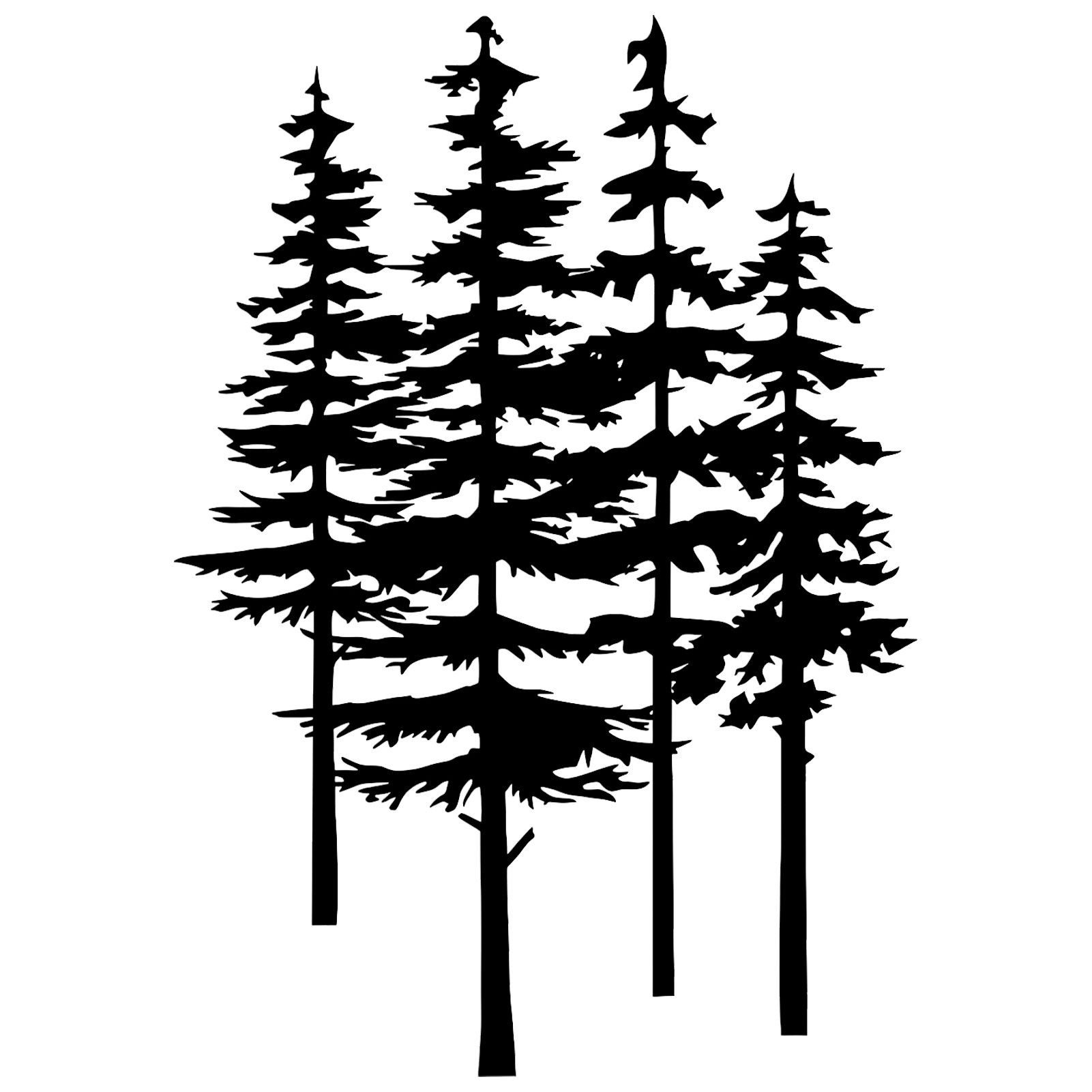 Jumpeak Wanddekoobjekt Metall Kiefern Wanddekoration, Metall Baum Wandkunst, Wälder Kunst, Hergestellt aus Metall,schwarz,76×53cm