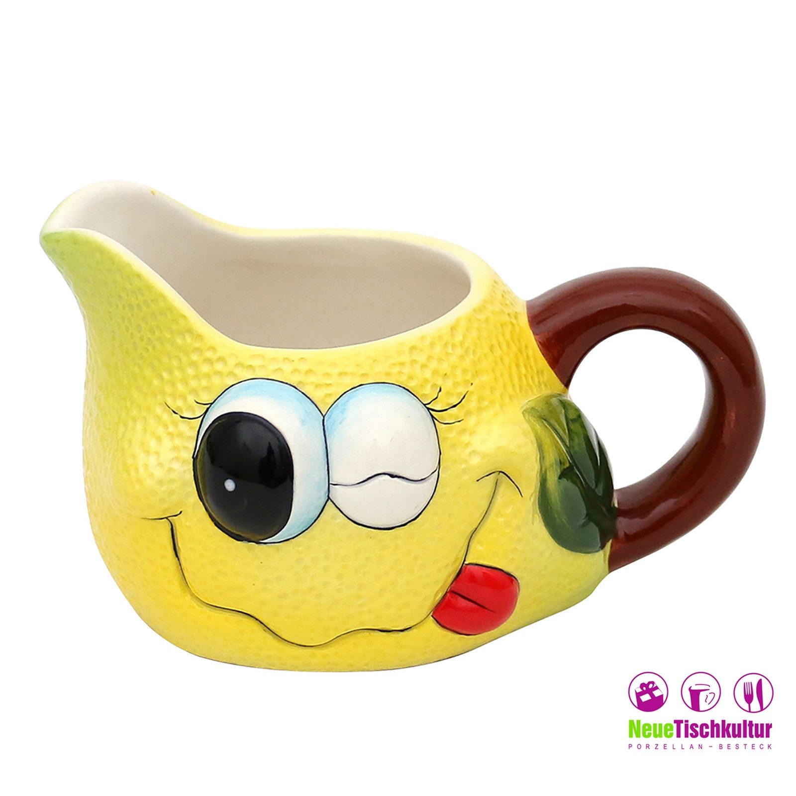 Neuetischkultur Milchkännchen Keramik Milchkännchen Früchte, Sahnegießer Zitrone Apfel Erdbeere Orange