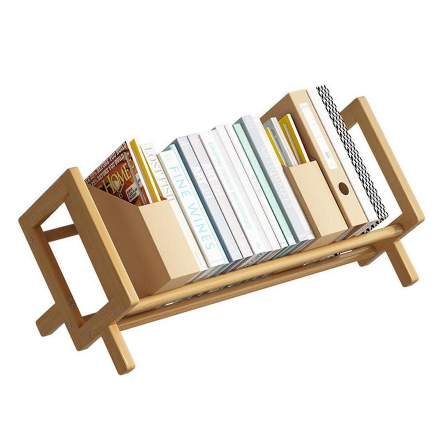 LuxusKollektion Bücherregal Bücherregal Bambus Kinder 33cm Protokollfarbe, 1-tlg.