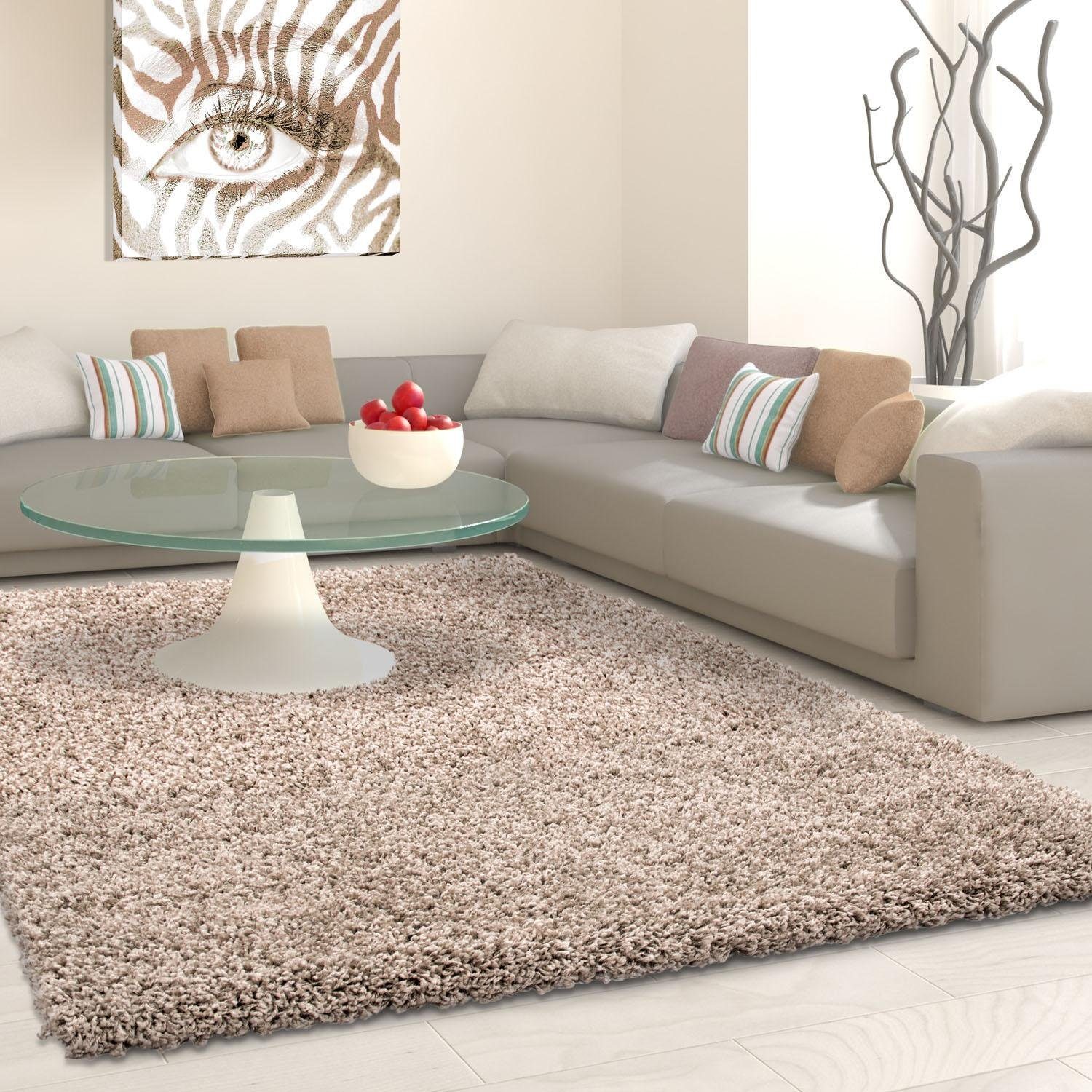 Ayyildiz Teppiche Hochflor-Teppich Life Shaggy 1500, auch als Läufer und in Rund erhältlich, rechteckig, Höhe: 30 mm, Langflor, uni, große Farb- und Größenauswahl. Wohnzimmer, alle Räume