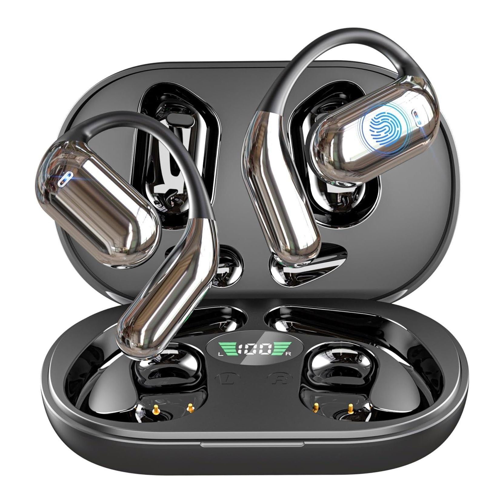 Open Ear Bluetooth 5.3 Kopfhörer mit Ohrbügel, Open-Ear-Kopfhörer