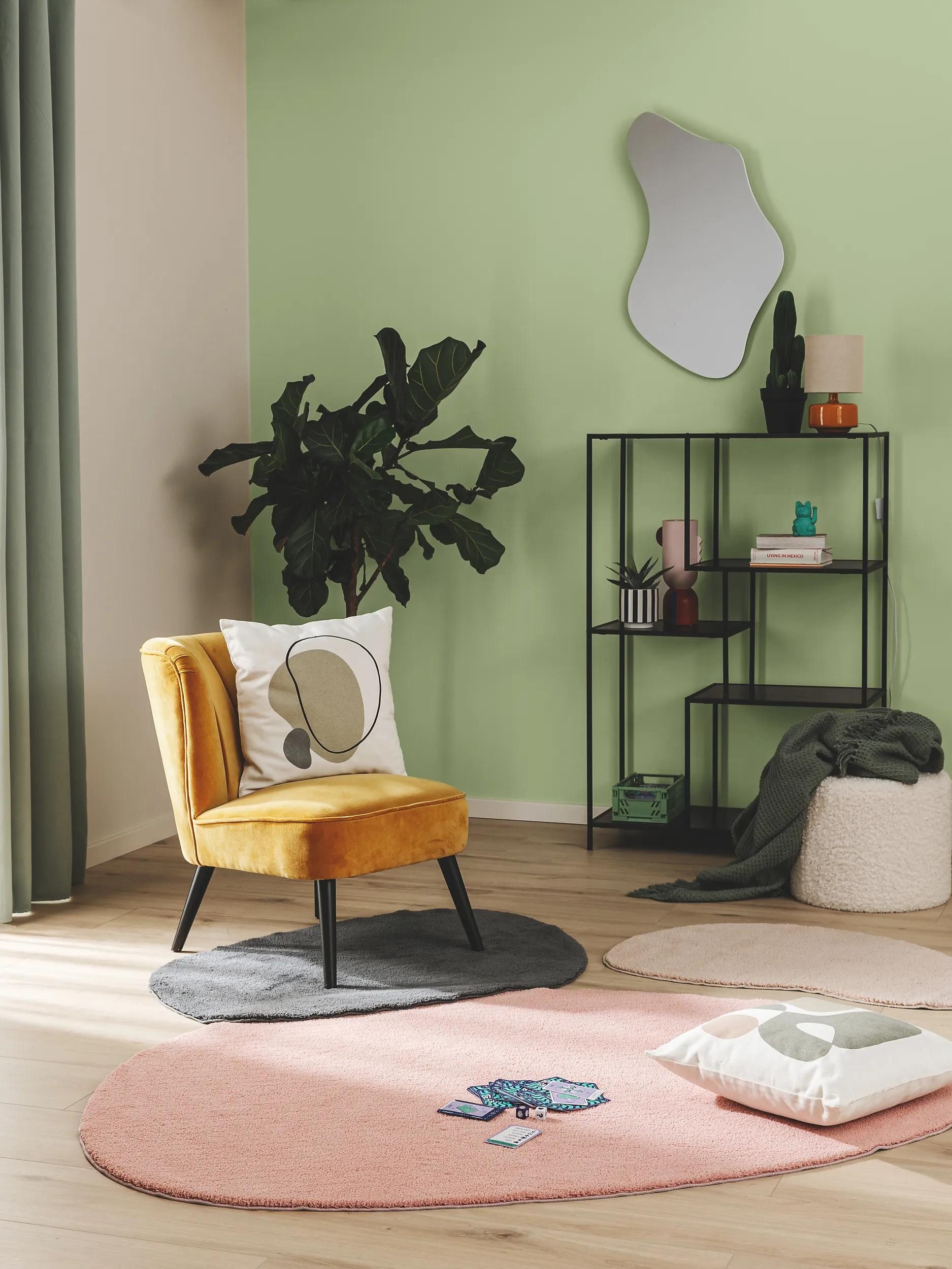 benuta Teppich Nola, Sonderform, Höhe: 6 mm, Kunstfaser, Berber, Ethno-Style, Wohnzimmer