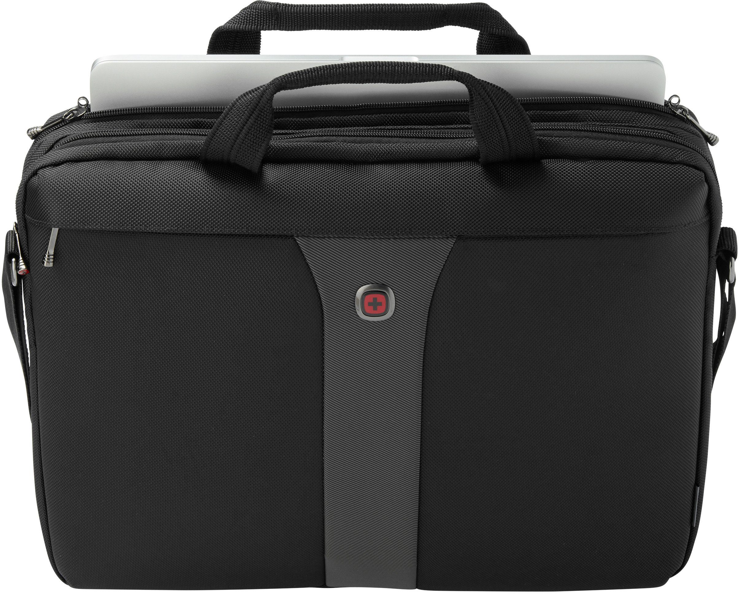 Wenger Schutzsystem mit schwarz/grau, Legacy, Laptopfach und 17-Zoll ShockGuard Laptoptasche