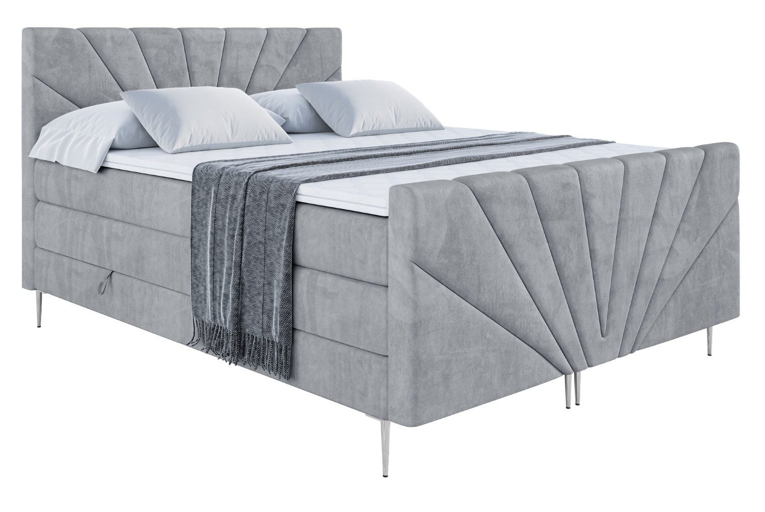 ALTDECOR Boxspringbett MILTIO-F-Z KING (Multipocket-Matratze H4, günstig online kaufen