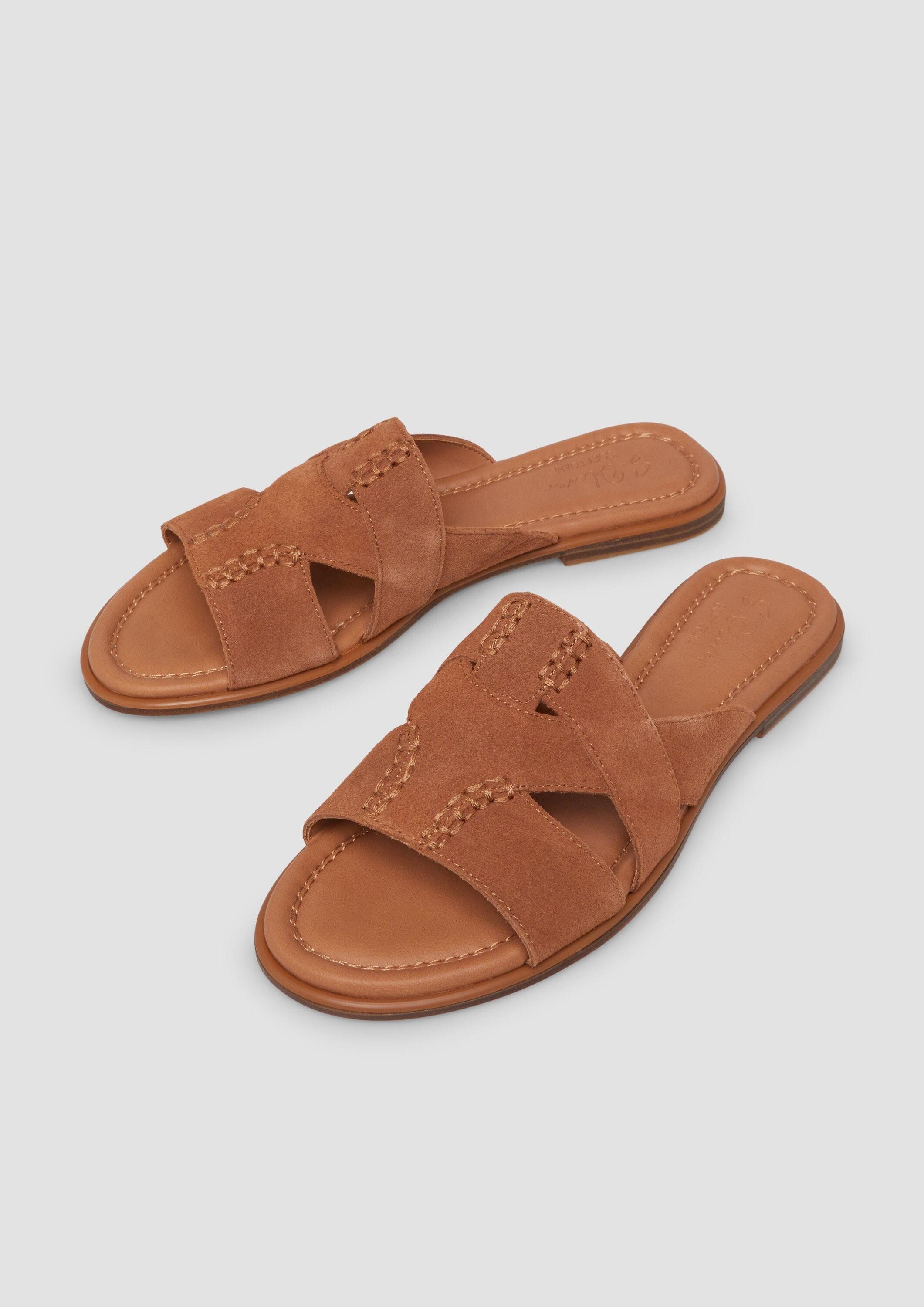 s.Oliver Sandalen Sandale Sandalen aus Veloursleder