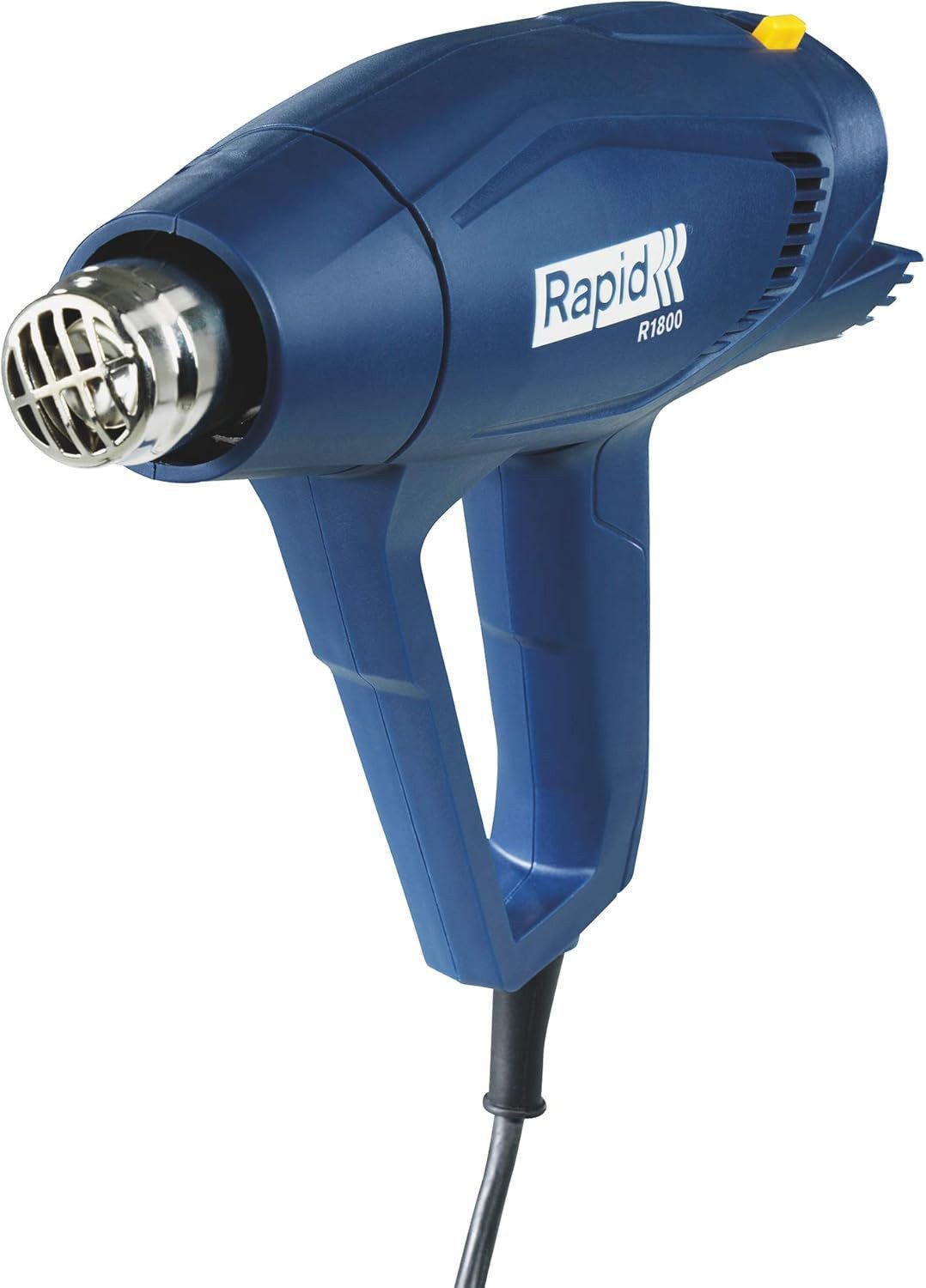 Rapid Heißluftgebläse R1800 Heißluftpistole mit 4 Düsen 2 Farbschaber 1800W Heißluftfön, bis max. 550 °C, (1-tlg), Luftmenge zwischen 250 und 450 Liter pro Minute