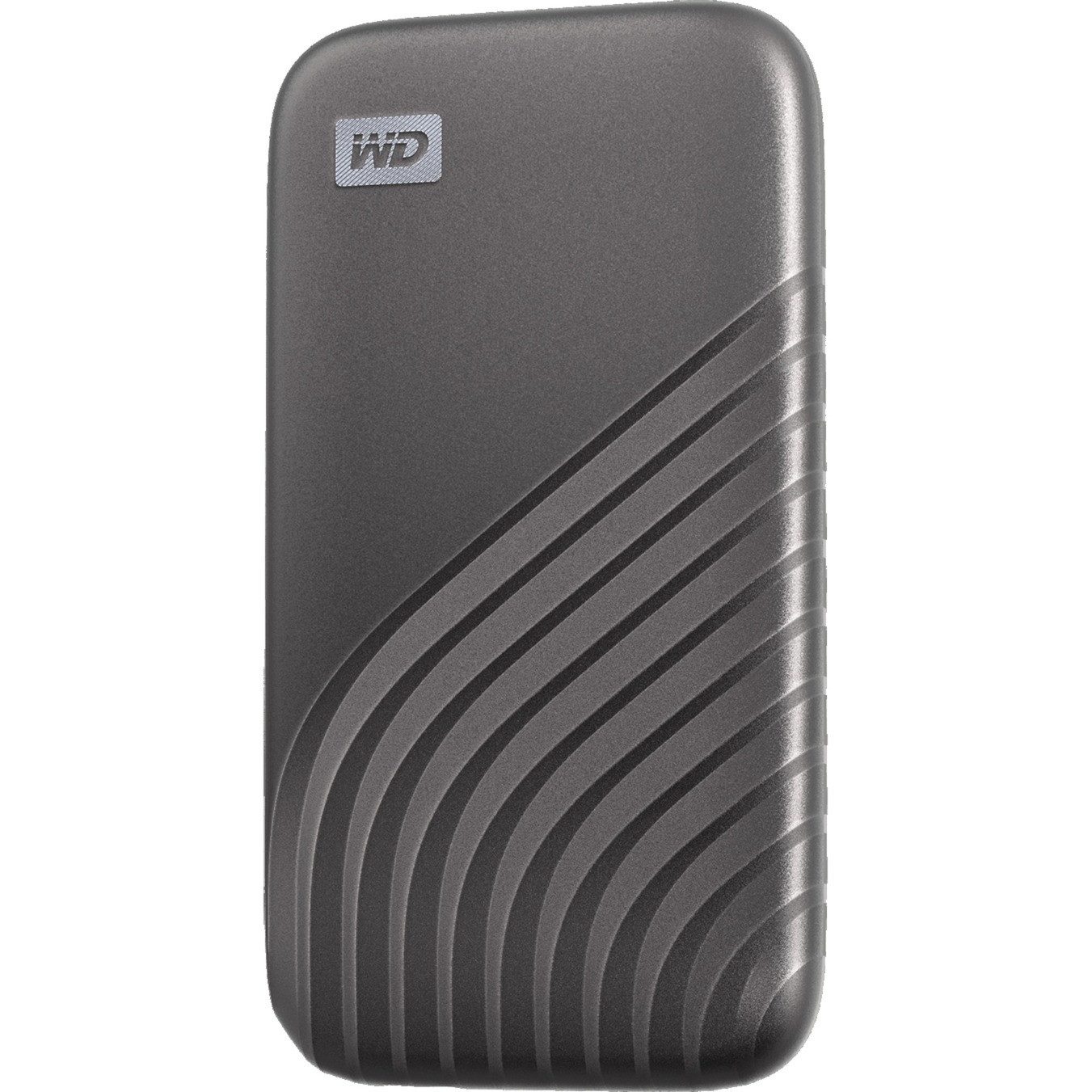 Western Digital WD My Passport 4TB Grau Portable SSD USB-C 4000GB externe SSD (4 TB) 1050 MB/S Lesegeschwindigkeit, 1000 MB/S Schreibgeschwindigkeit, NVMe, 256-Bit AES, USB-C, Stoßfest, Fallschutz