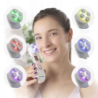 InnovaGoods Massagegerät Gesichtsmassagegerät mit Hochfrequenz-Phototherapie-Elektrostimulation