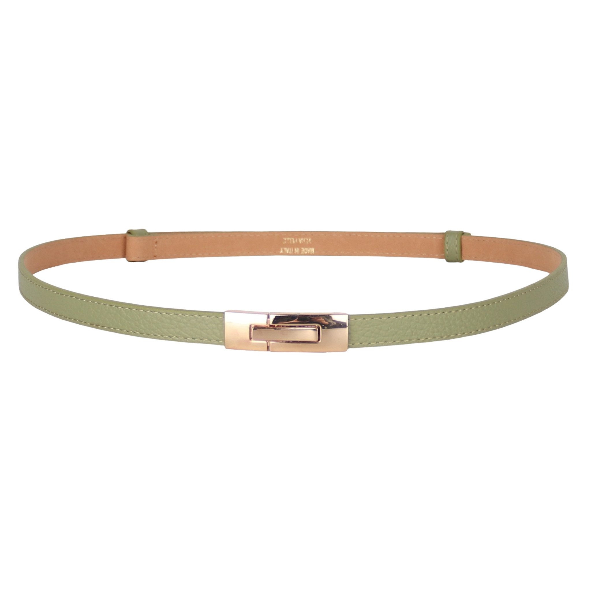 MIRROSI Ledergürtel Damen Gürtel Echtleder, Made in Italy, 18mm breit (Passt fast zu jeder Hosenschlaufe) Einheitsgröße (Geeignet für einen Hüftumfang von ca. 55 bis 100 cm)