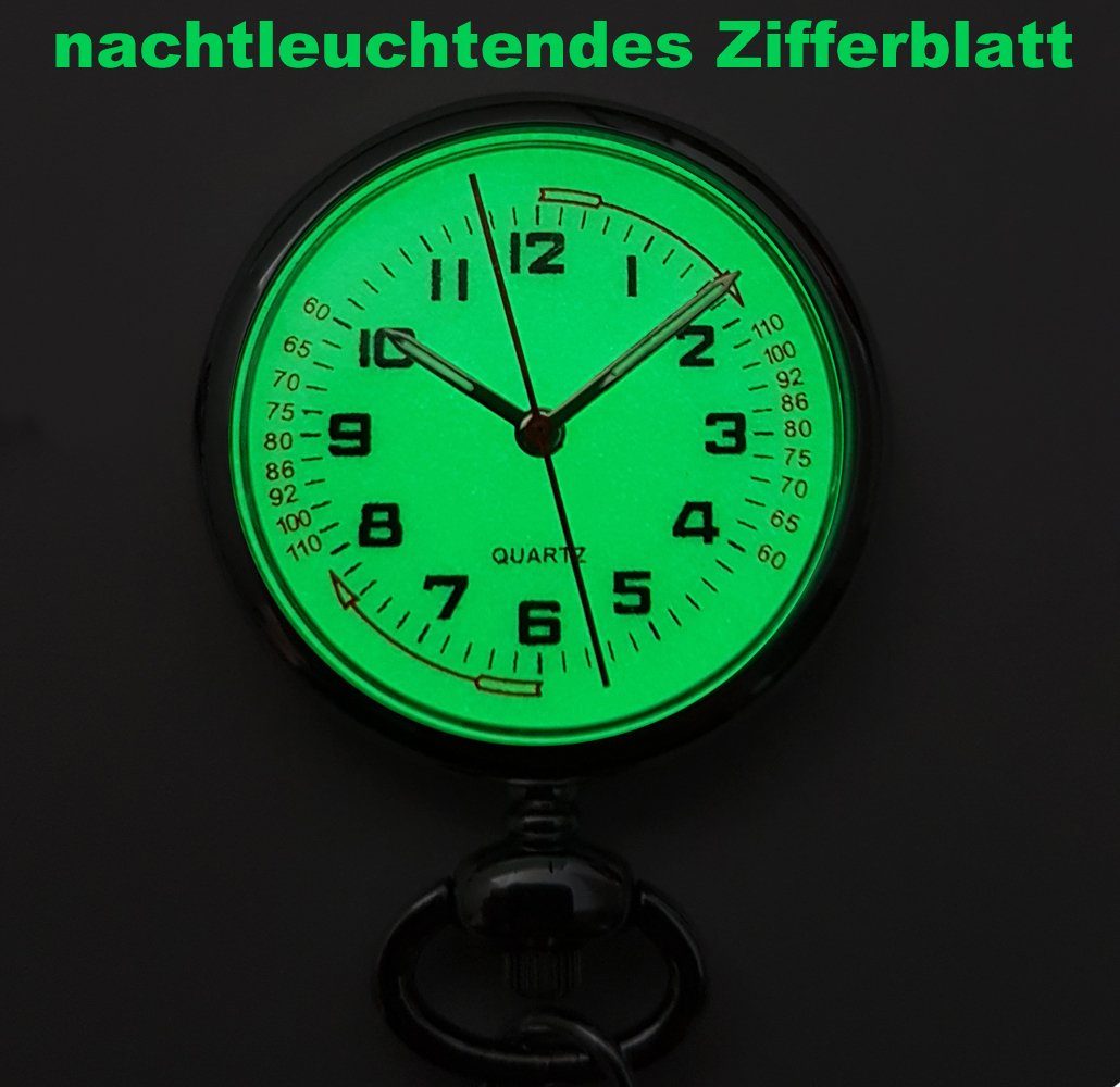 Pacific Time Krankenpflegeuhr Damen Schwesternuhr mit Anstecknadel nachtleuchtendes Ziffernblatt, Gratis Versand