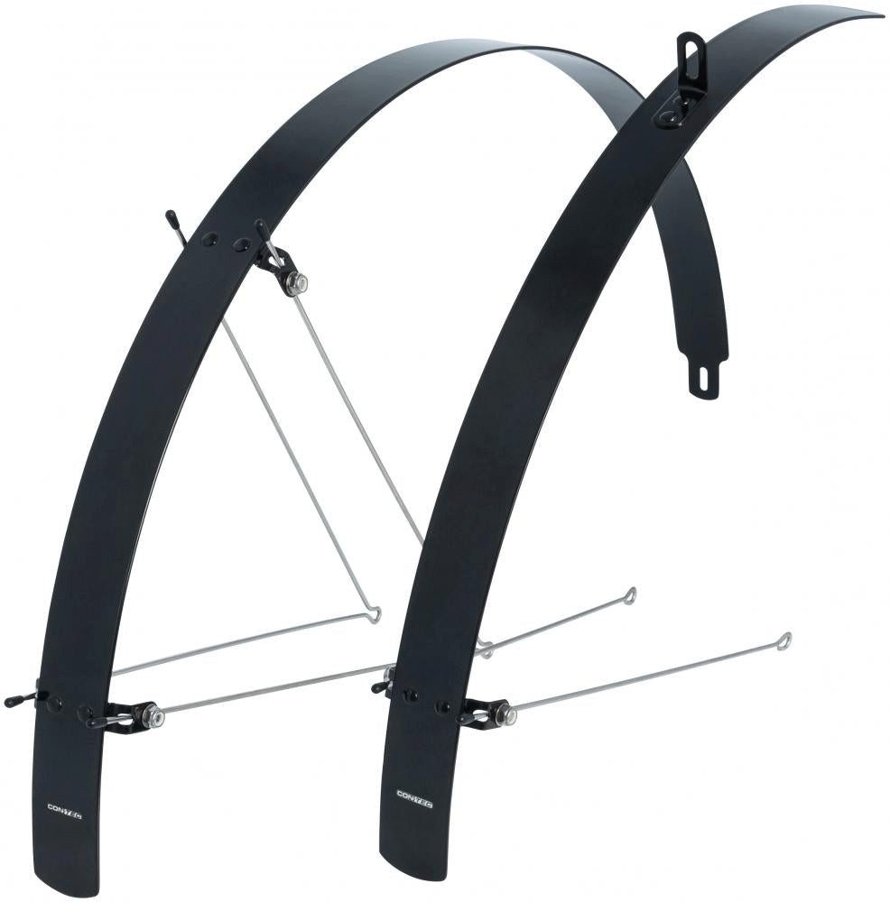 Contec Schutzblech CONTEC Flat Fender Schutzblech-Set 28" Aluminium, 42 mm breit, schwarz