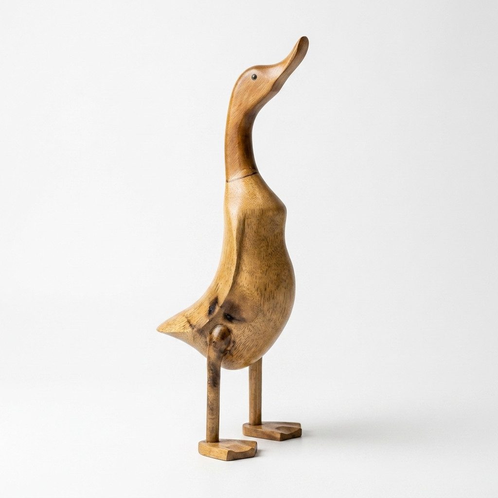 Kinaree Dekofigur Deko Holz Ente Bambus, jeden Anlass, Naturprodukt, Handgefertigt, Unikate, Geschenkideen