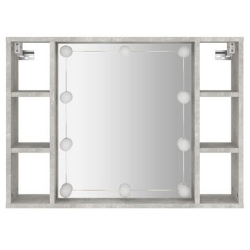 vidaXL Spiegel Spiegelschrank mit LED Betongrau 76x15x55 cm