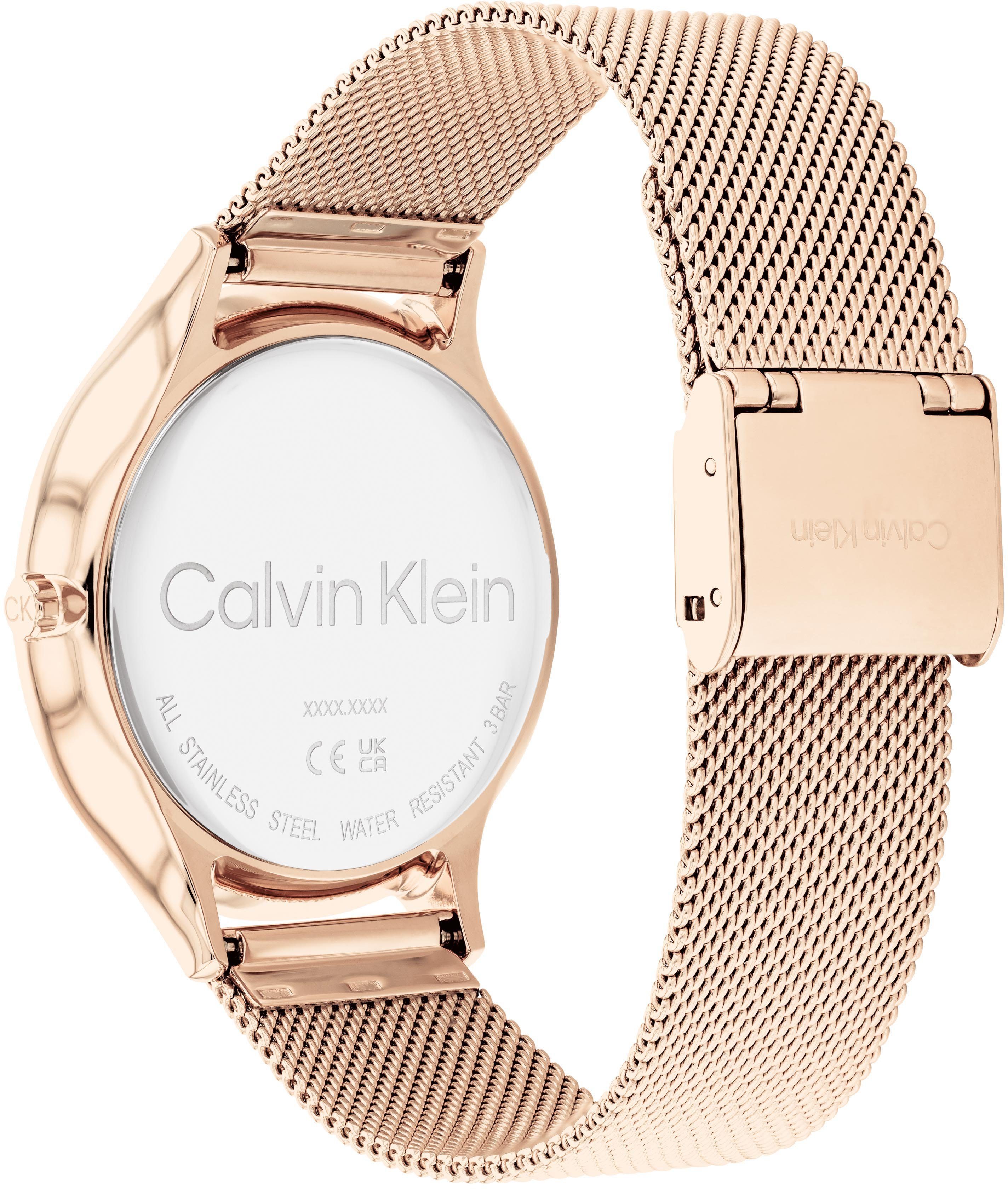 Calvin Klein Quarzuhr TIMELESS 2H 25200002, Armbanduhr, Damenuhr, Mineralglas, Edelstahlarmband
