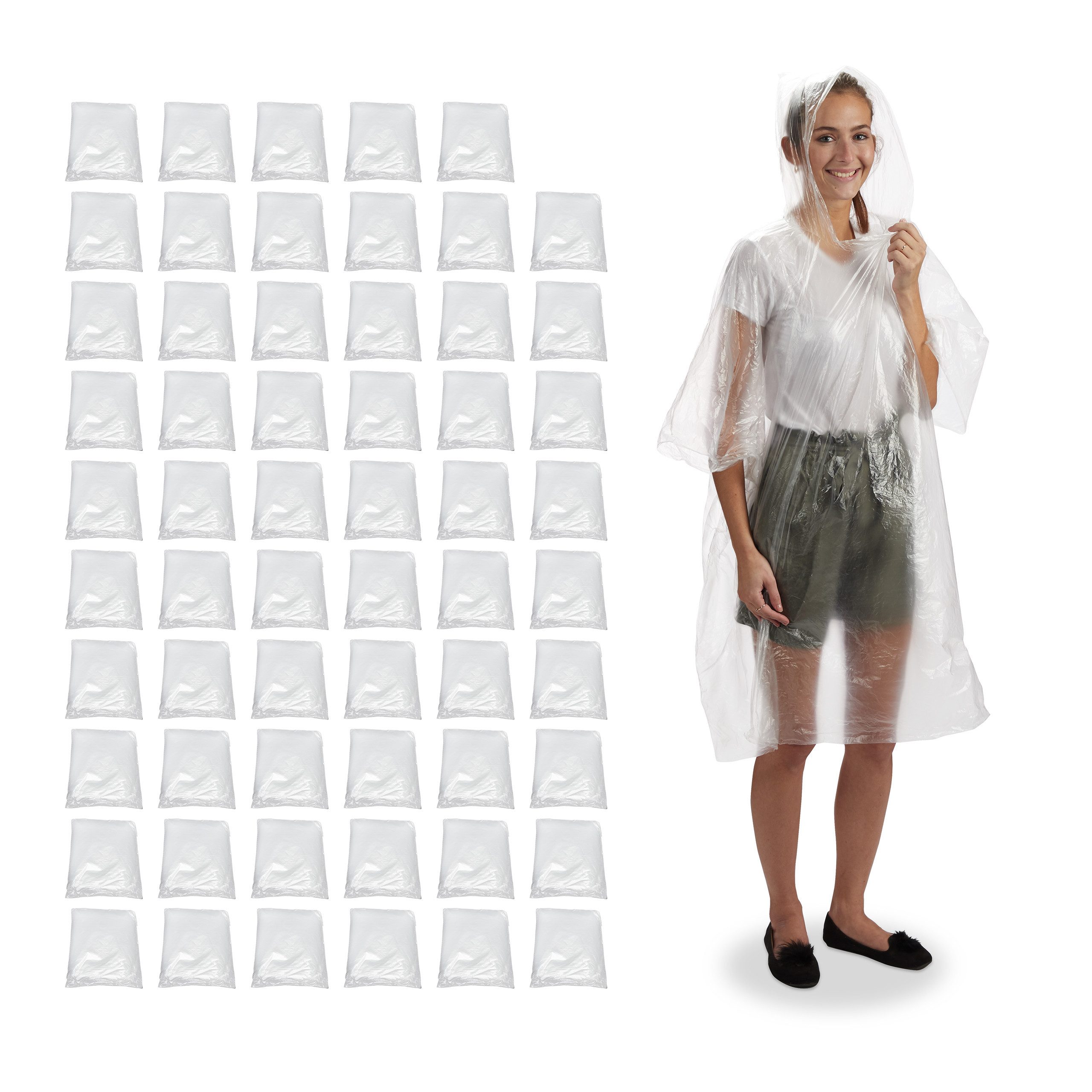 Regenponcho 60 x Einweg Regenponcho