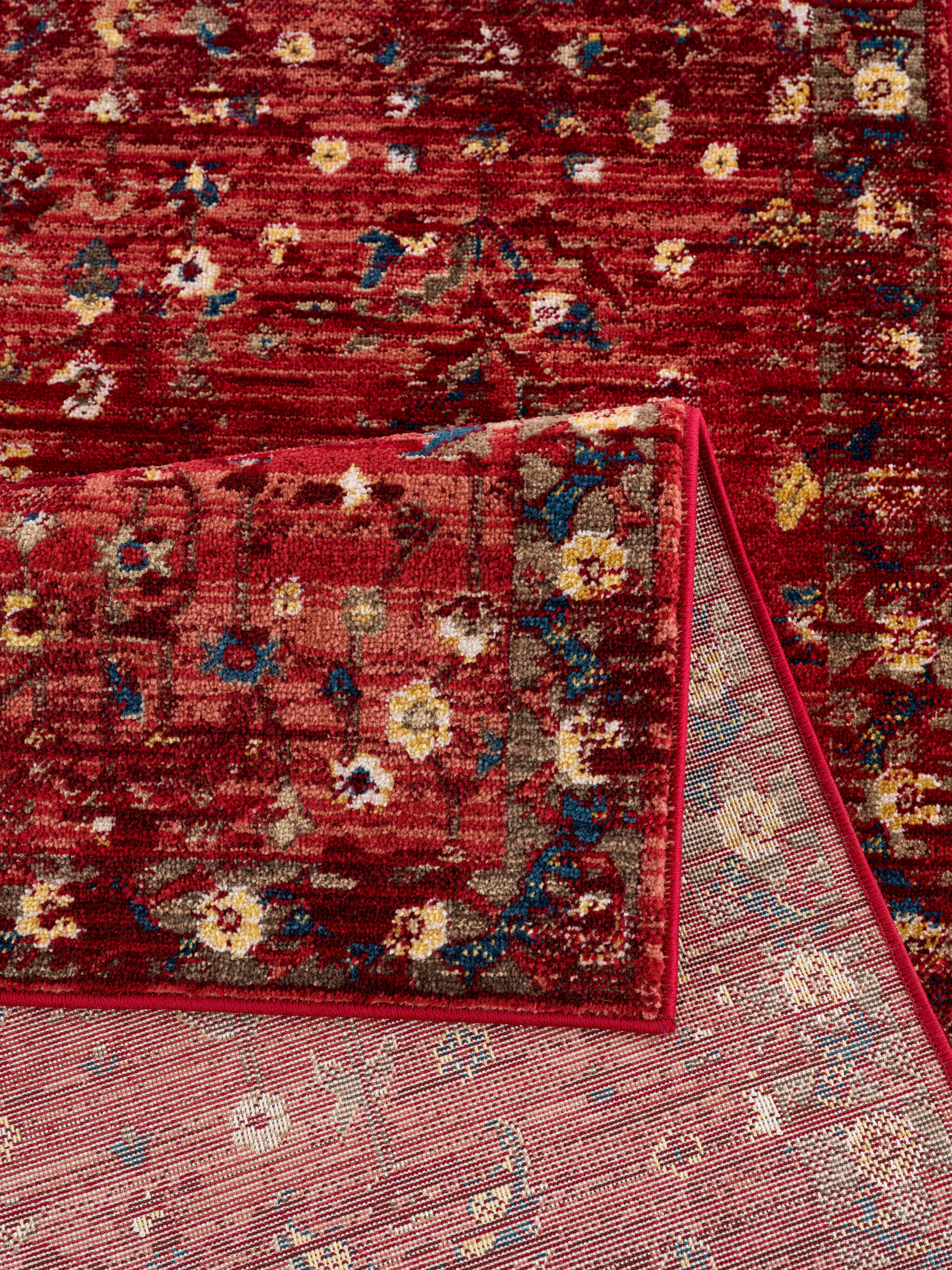 Teppich Bordüre, Orient-Design, Vintage affaire, Home mit Teppich 11 Höhe: rot Clovis, mm, im rechteckig,