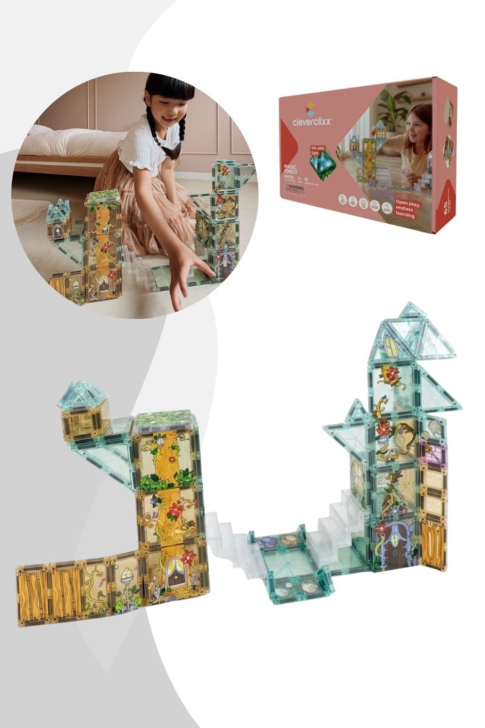 Cleverclixx Spielcenter Magic Forest Pack Pastel 65 pieces