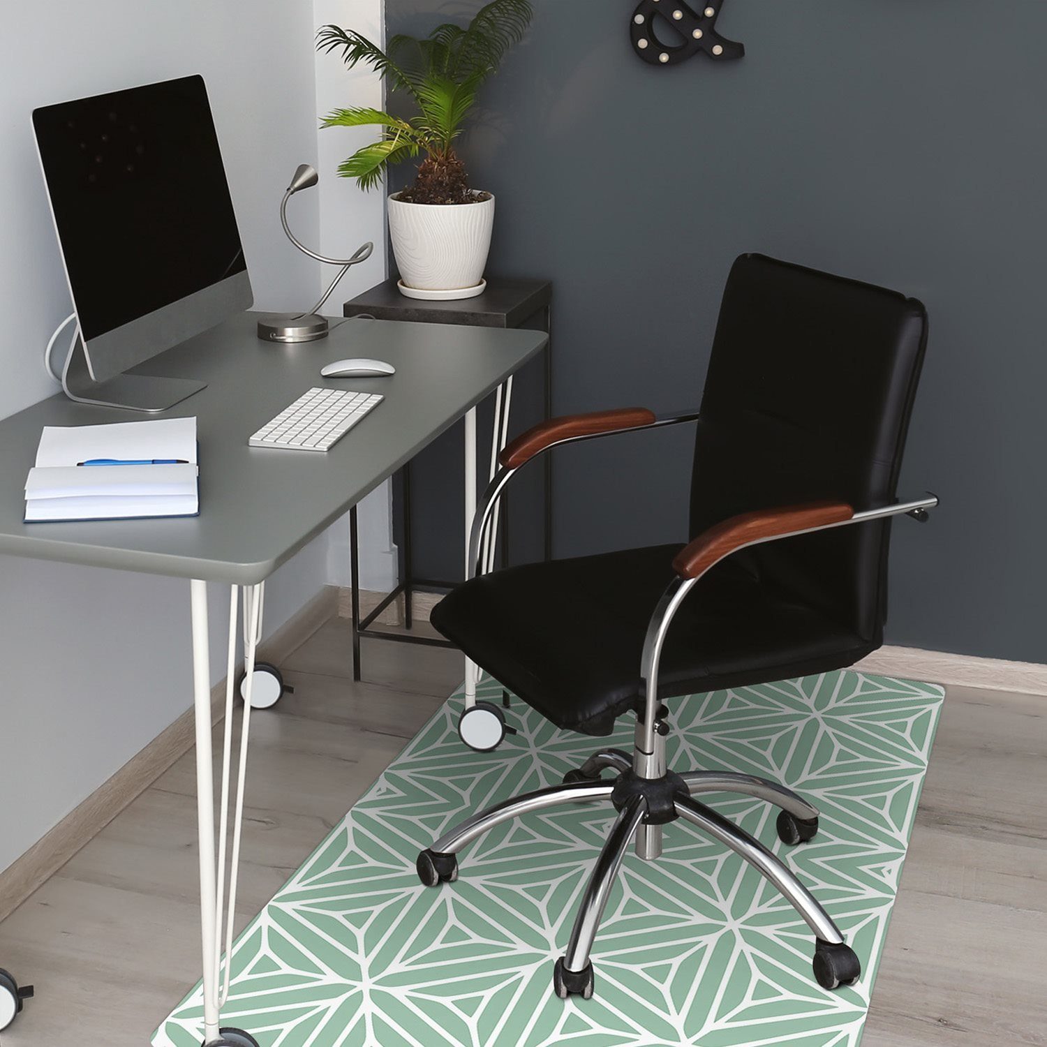 Tulup Bodenmatte Stuhlunterlage 70 Formen cm, Geometrische 100 cm x Bürostuhlunterlage Bürostuhlunterlage Stuhlunterlage, Bürostühle Bodenschutzmatte