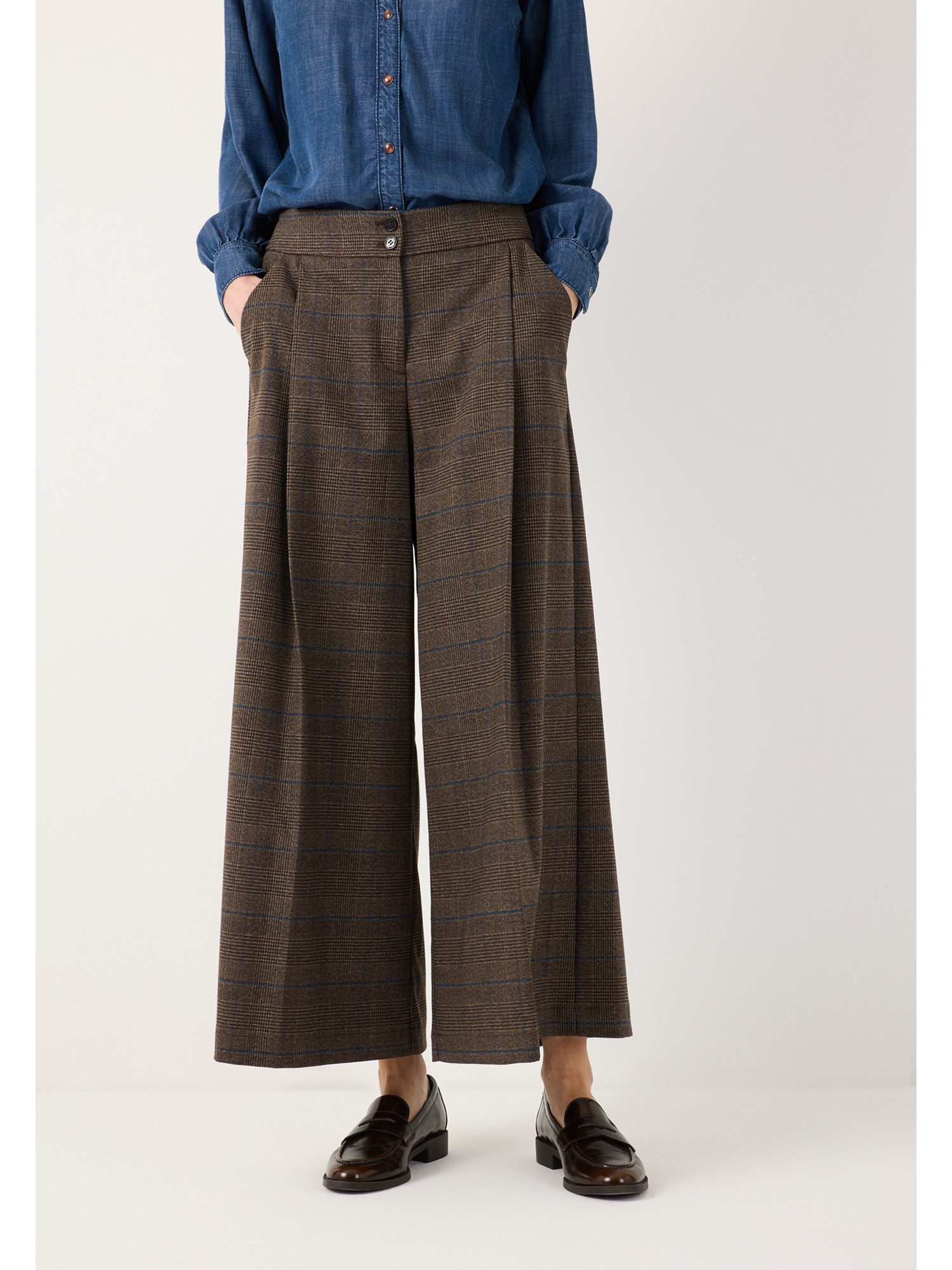 MORE&MORE Culotte weite stylishe Karo-Culotte