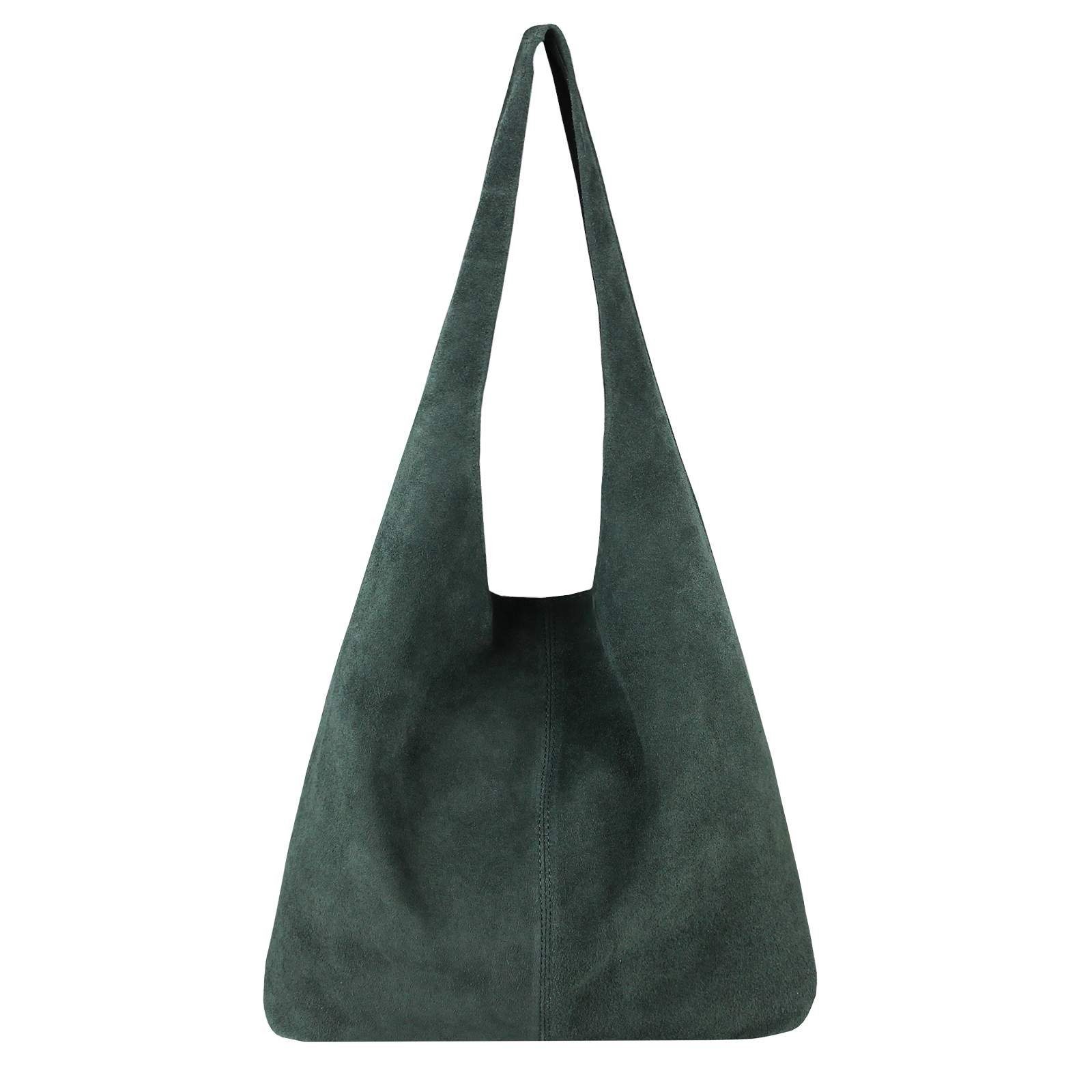 ITALYSHOP24 Schultertasche Made in Italy Damen Leder Wildleder Tasche Umhän günstig online kaufen