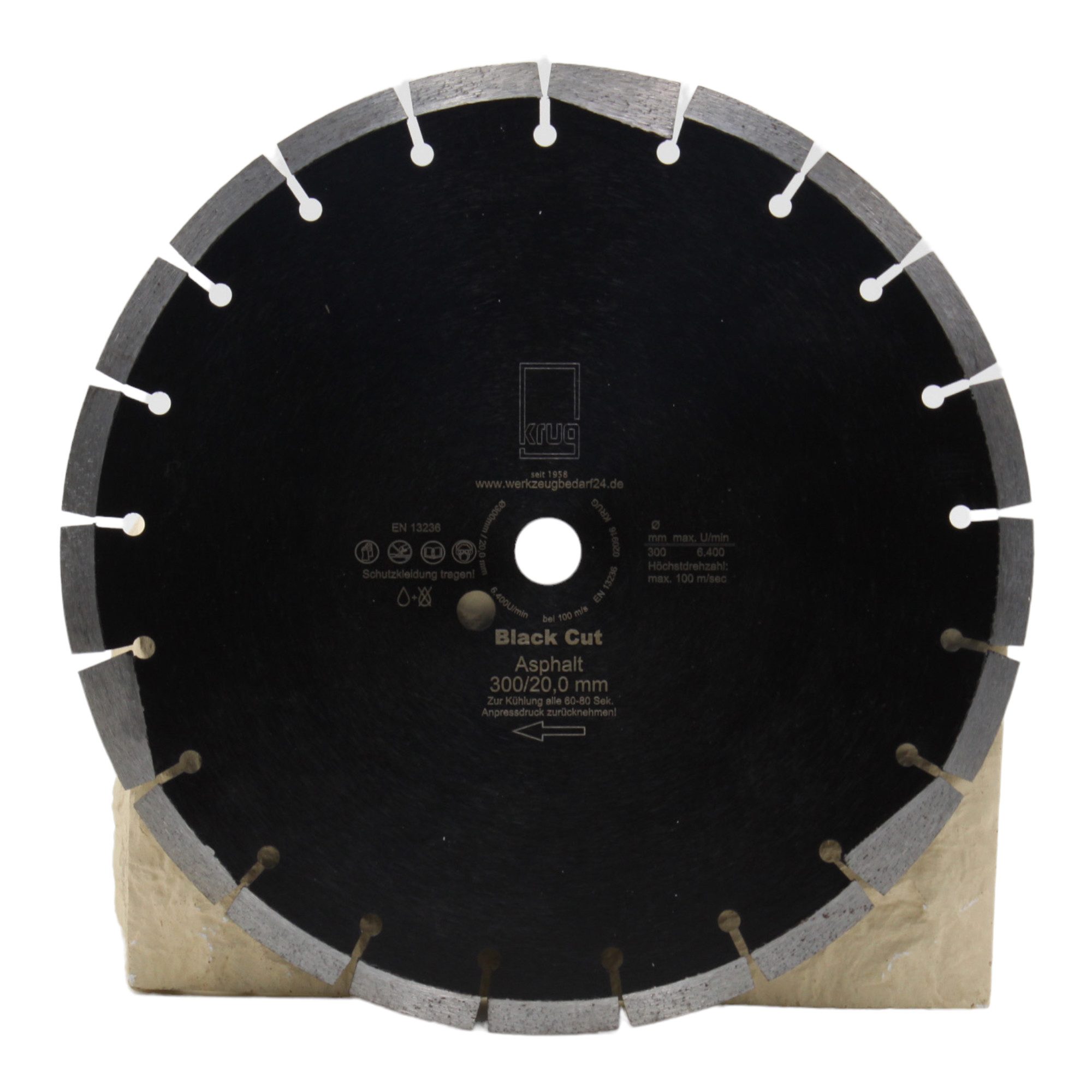 Trennscheiben Diamantscheibe Black Cut 300/20 mm für Asphalt, Kalksandstein