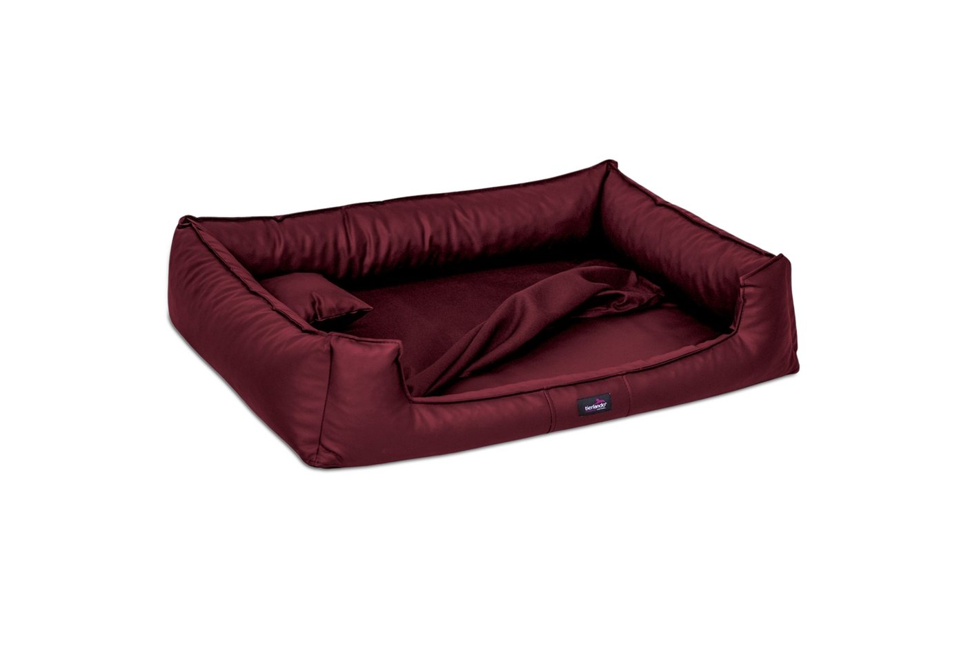 Thumbnail - tierlando® Tierbett Orthopädisches Hundebett GOOFY Kunstleder, Matratzenschoner inklusive