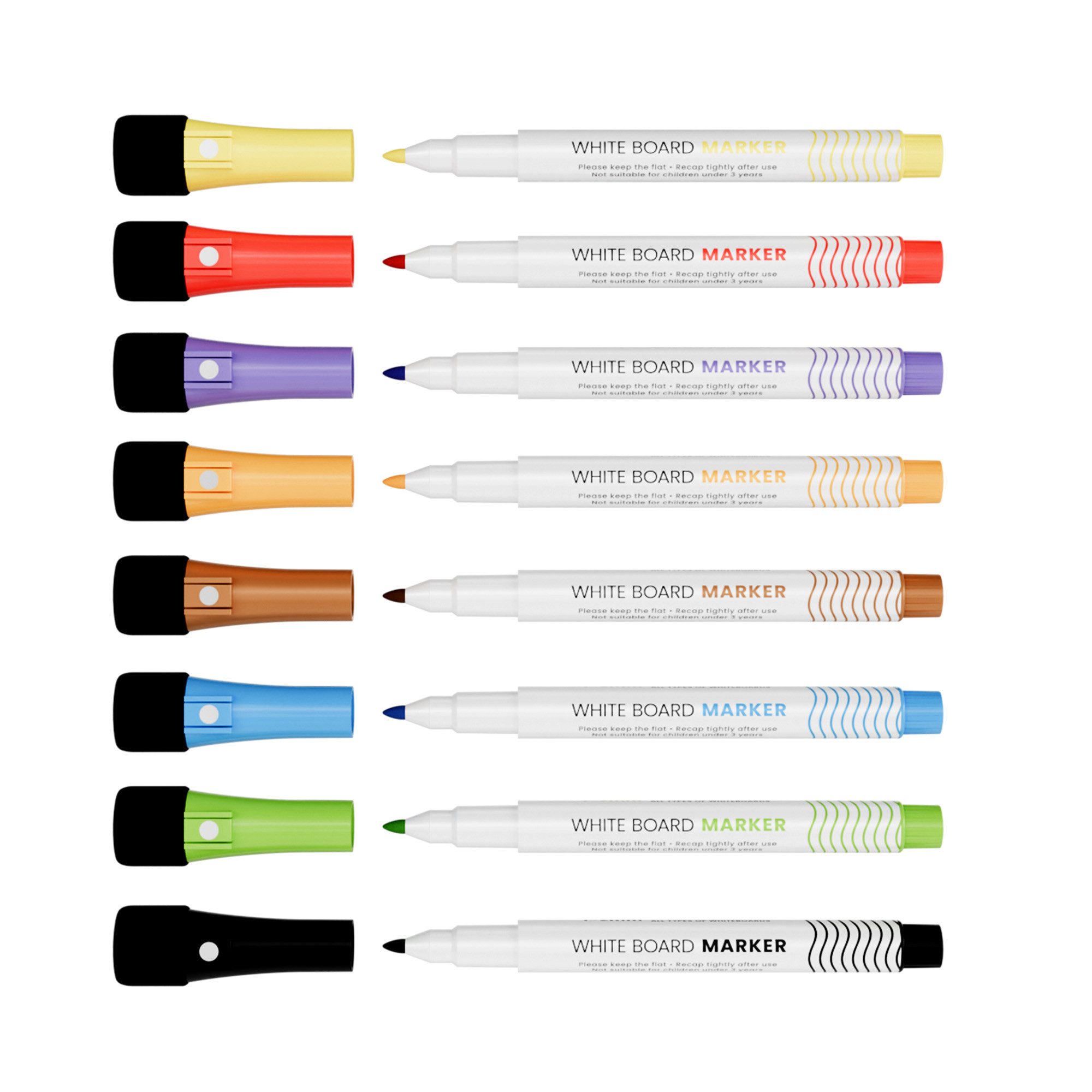 ALLboards Whiteboard Marker Dünn-spitzige Whiteboardmarker-Set ALLboards, (8-tlg)
