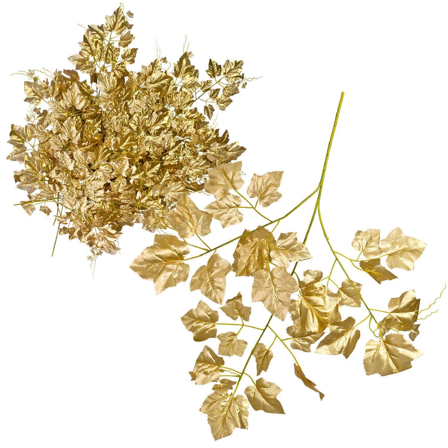 Kunstzweig Weihnachtsdeko Weihnachtsdeko Dekozweige Gold Künstlich 12x Deko günstig online kaufen