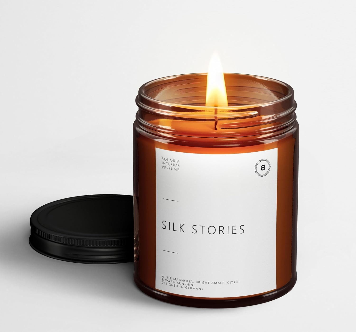 BOHORIA Duftkerze Silk Stories 200 g – Magnolie & Citrus aus Sojawachs