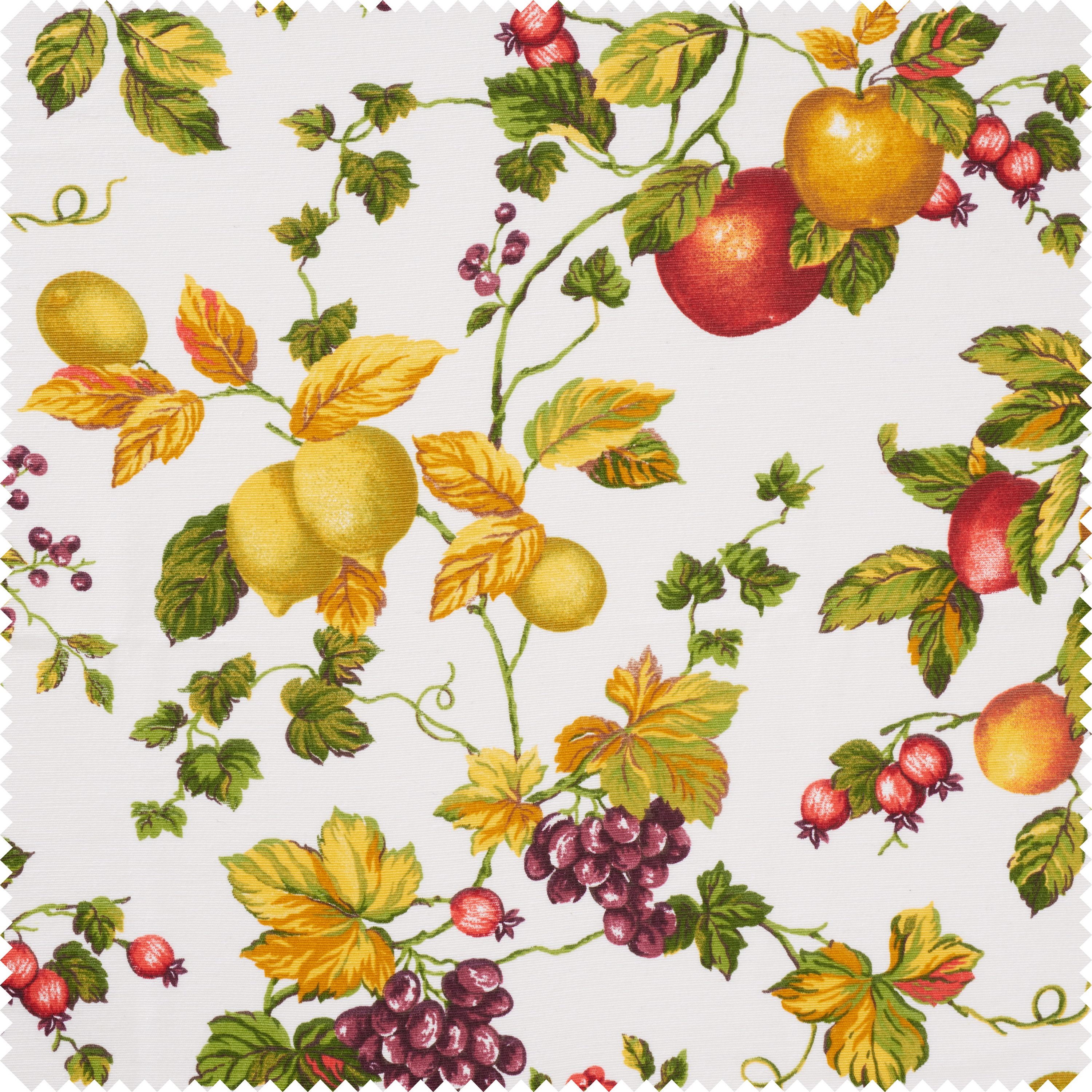 VBS Stoff Obst und Blätter, 140cm breit, Meterware